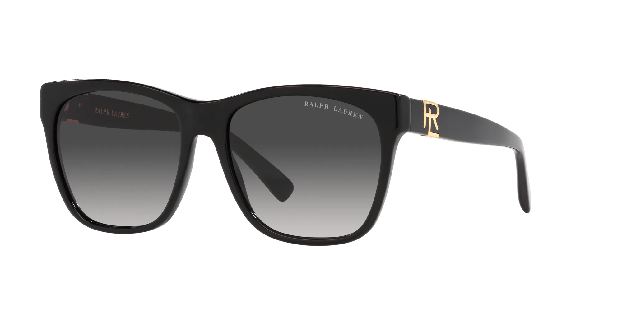 Ralph Lauren RL8212 THE RICKY II 50018G Occhiali da sole Acetato Nero Grigio Squadrata Normale Sfumato - immagine 3