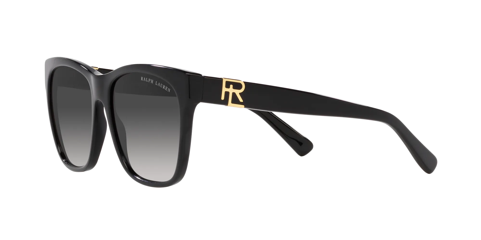 Ralph Lauren RL8212 THE RICKY II 50018G Occhiali da sole Acetato Nero Grigio Squadrata Normale Sfumato - immagine 4