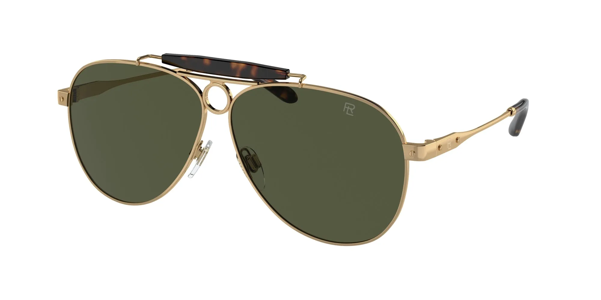 Ralph Lauren RL7078 THE COUNRTYMAN 944931 Occhiali da sole Metallo Oro Verde Pilot Normale - immagine 1