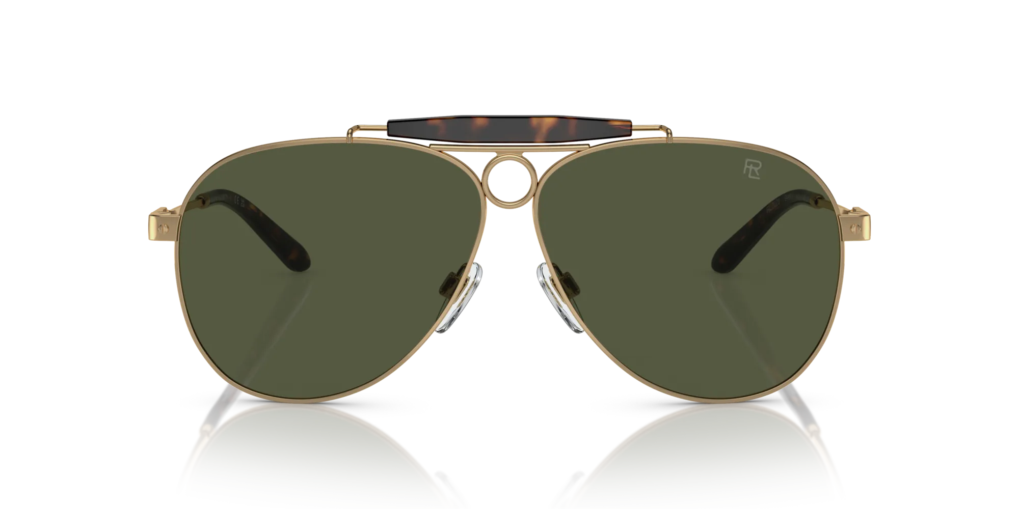 Ralph Lauren RL7078 THE COUNRTYMAN 944931 Occhiali da sole Metallo Oro Verde Pilot Normale - immagine 3