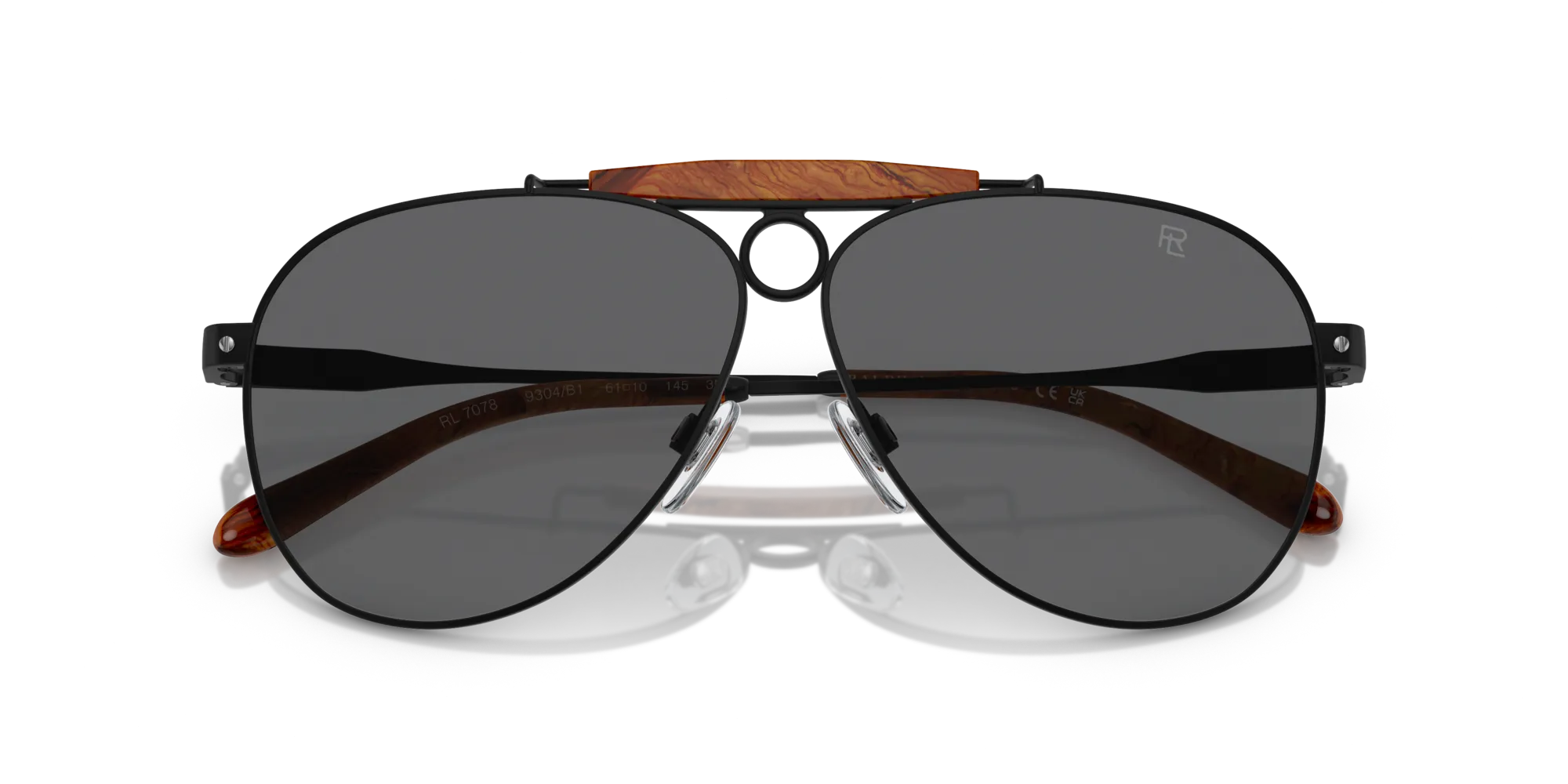 Ralph Lauren RL7078 THE COUNRTYMAN 9304B1 Occhiali da sole Metallo Nero Grigio Pilot Normale - immagine 2