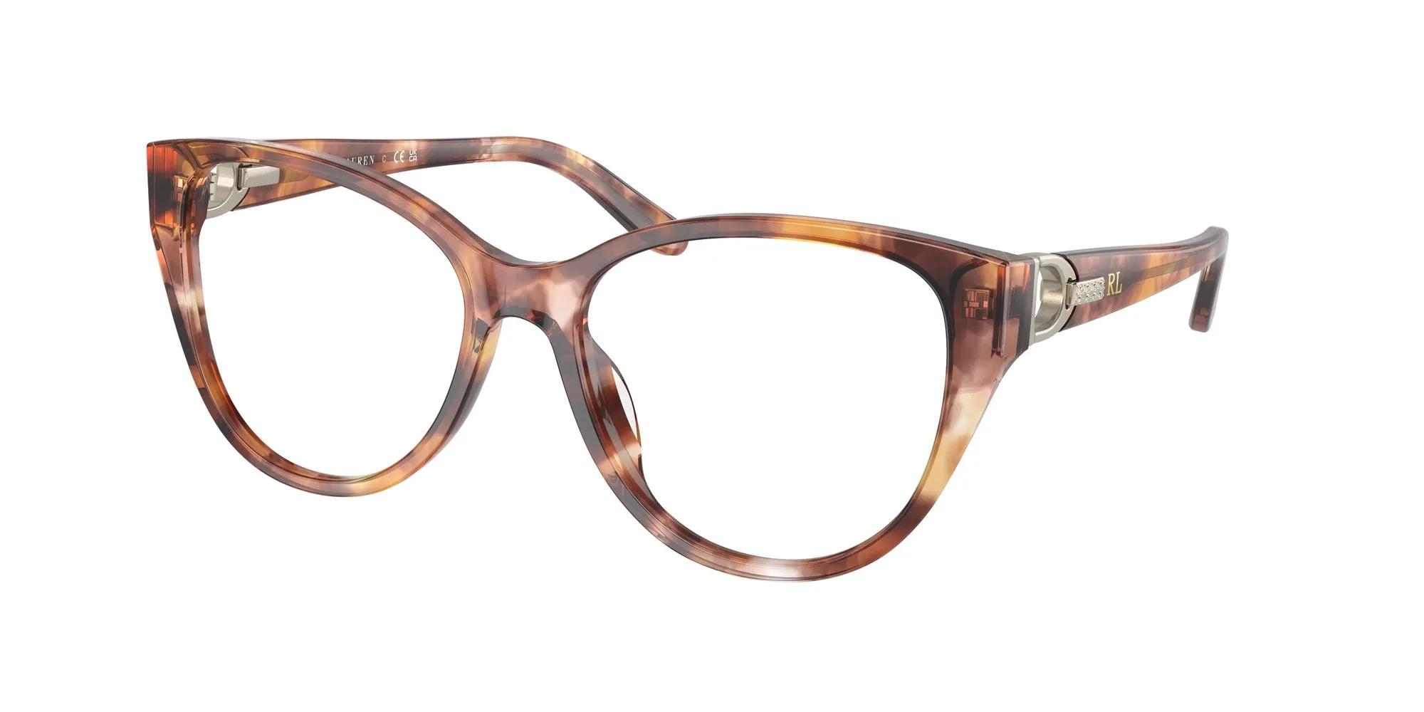 Ralph Lauren RL6234BU 6093 Montature da vista Acetato Tartaruga Trasparente Cat Eye Normale - immagine 1