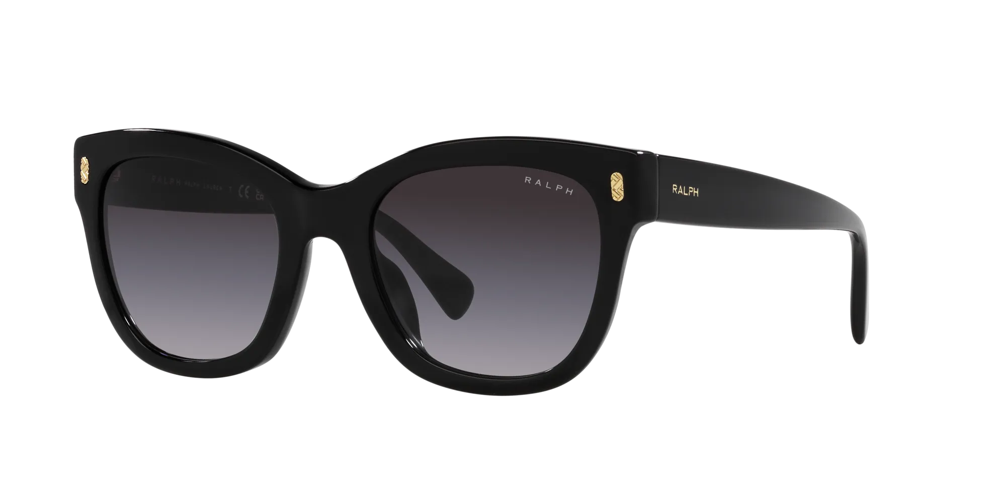 Ralph Lauren RA5301U 50018G Occhiali da sole Acetato Nero Grigio Rotonda Normale Sfumato - immagine 3