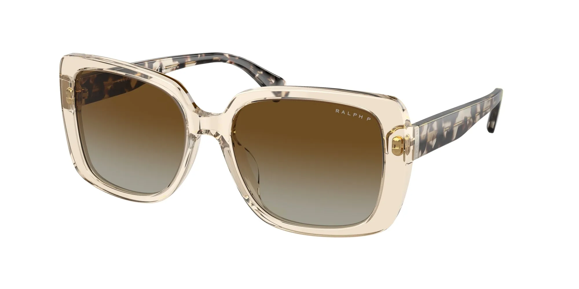 Ralph Lauren RA5298U 6072T5 Occhiali da sole Acetato Marrone Marrone Squadrata Polarizzata Sfumato - immagine 1