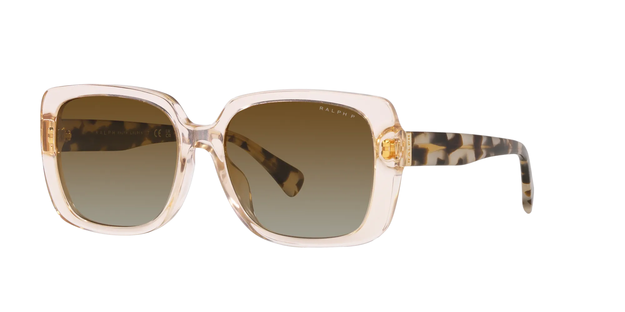 Ralph Lauren RA5298U 6072T5 Occhiali da sole Acetato Marrone Marrone Squadrata Polarizzata Sfumato - immagine 3