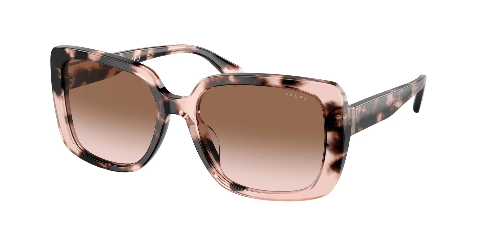 Ralph Lauren RA5298U 605813 Occhiali da sole Acetato Rosa Marrone Squadrata Normale Sfumato - immagine 1
