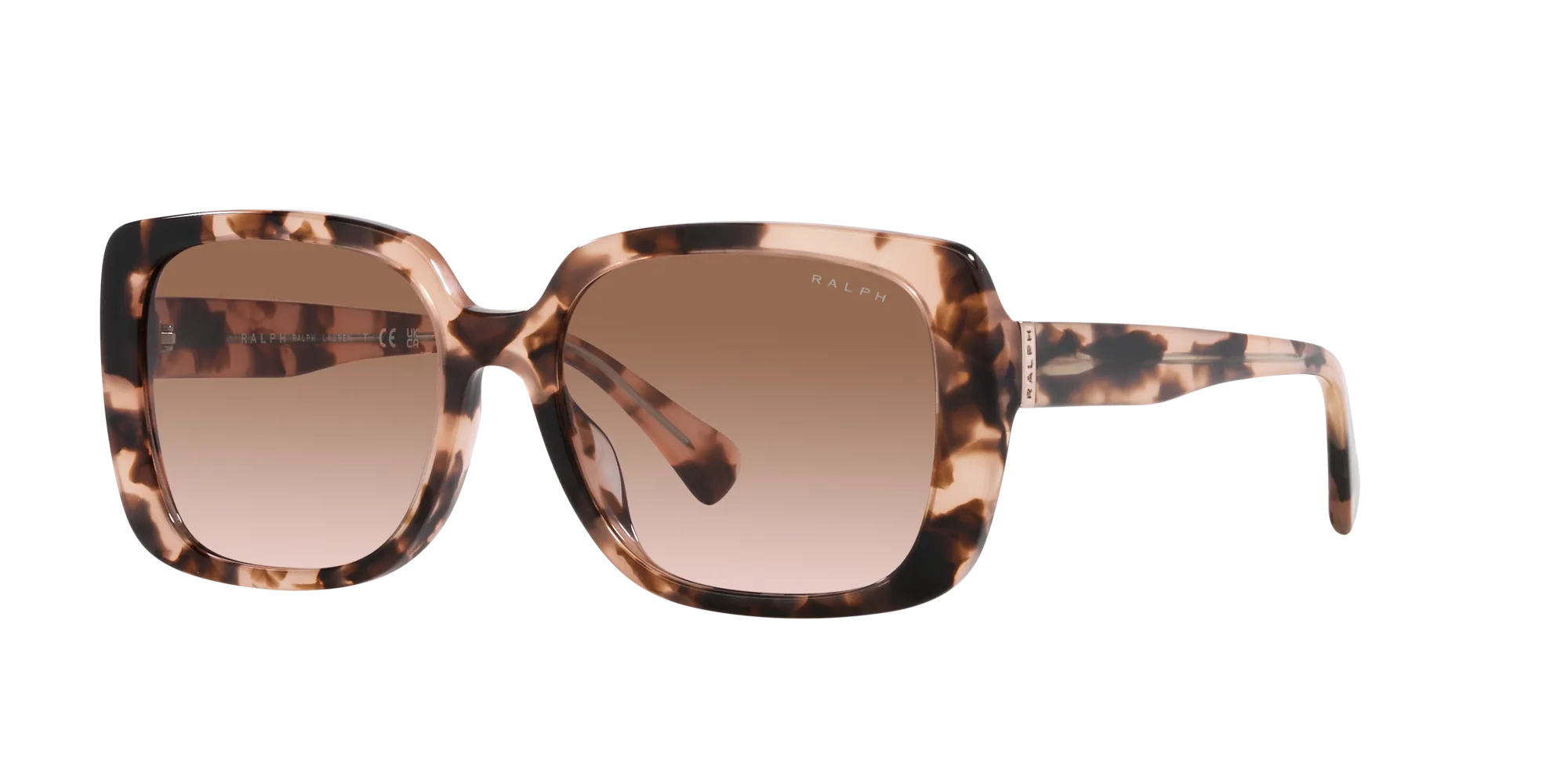 Ralph Lauren RA5298U 605813 Occhiali da sole Acetato Rosa Marrone Squadrata Normale Sfumato - immagine 3