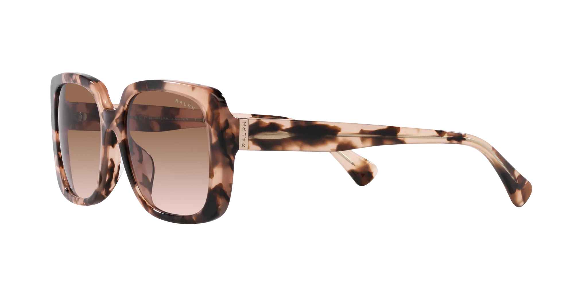 Ralph Lauren RA5298U 605813 Occhiali da sole Acetato Rosa Marrone Squadrata Normale Sfumato - immagine 4