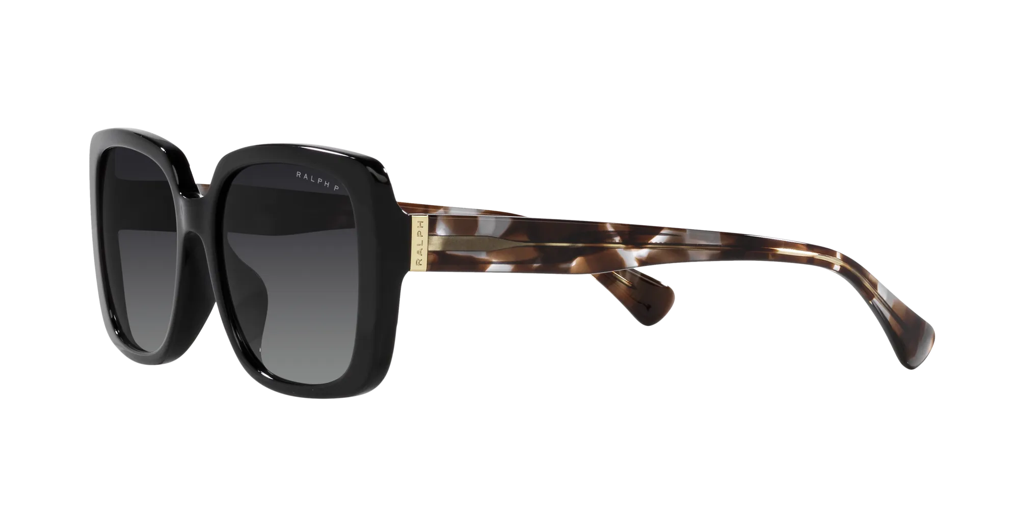 Ralph Lauren RA5298U 5001T3 Occhiali da sole Acetato Nero Grigio Squadrata Polarizzata Sfumato - immagine 4