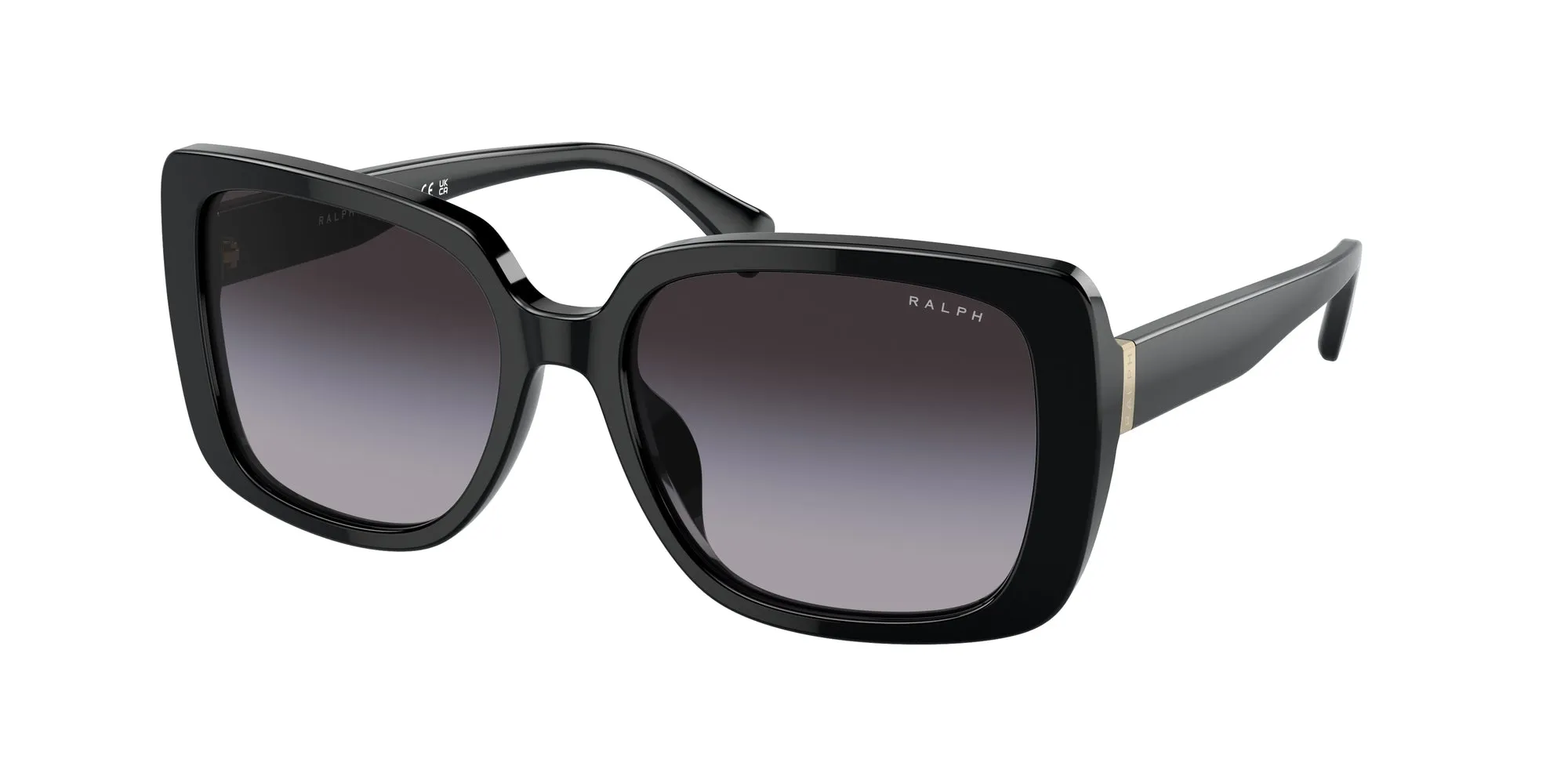Ralph Lauren RA5298U 50018G Occhiali da sole Acetato Nero Grigio Squadrata Normale Sfumato - immagine 1