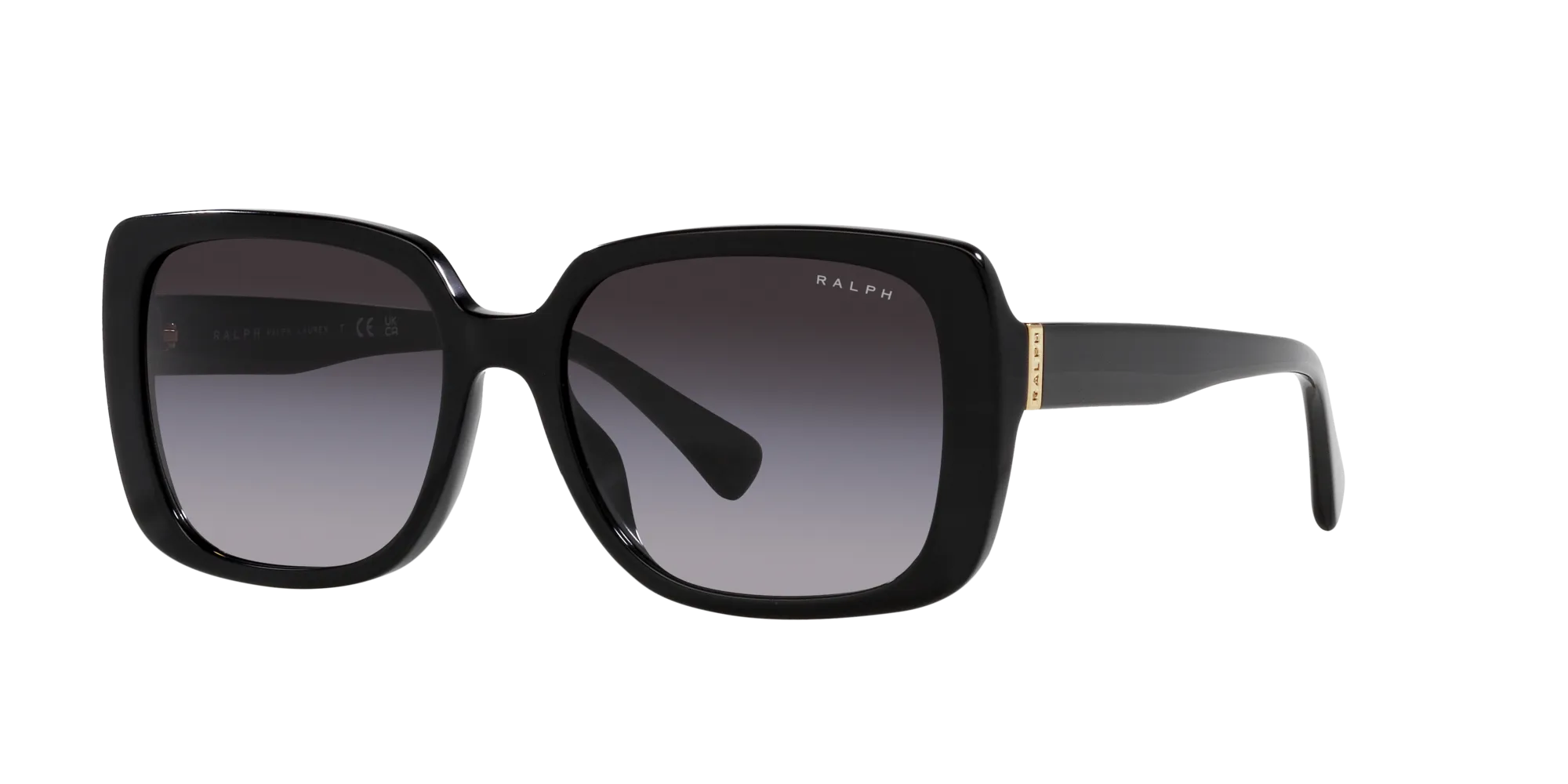 Ralph Lauren RA5298U 50018G Occhiali da sole Acetato Nero Grigio Squadrata Normale Sfumato - immagine 3