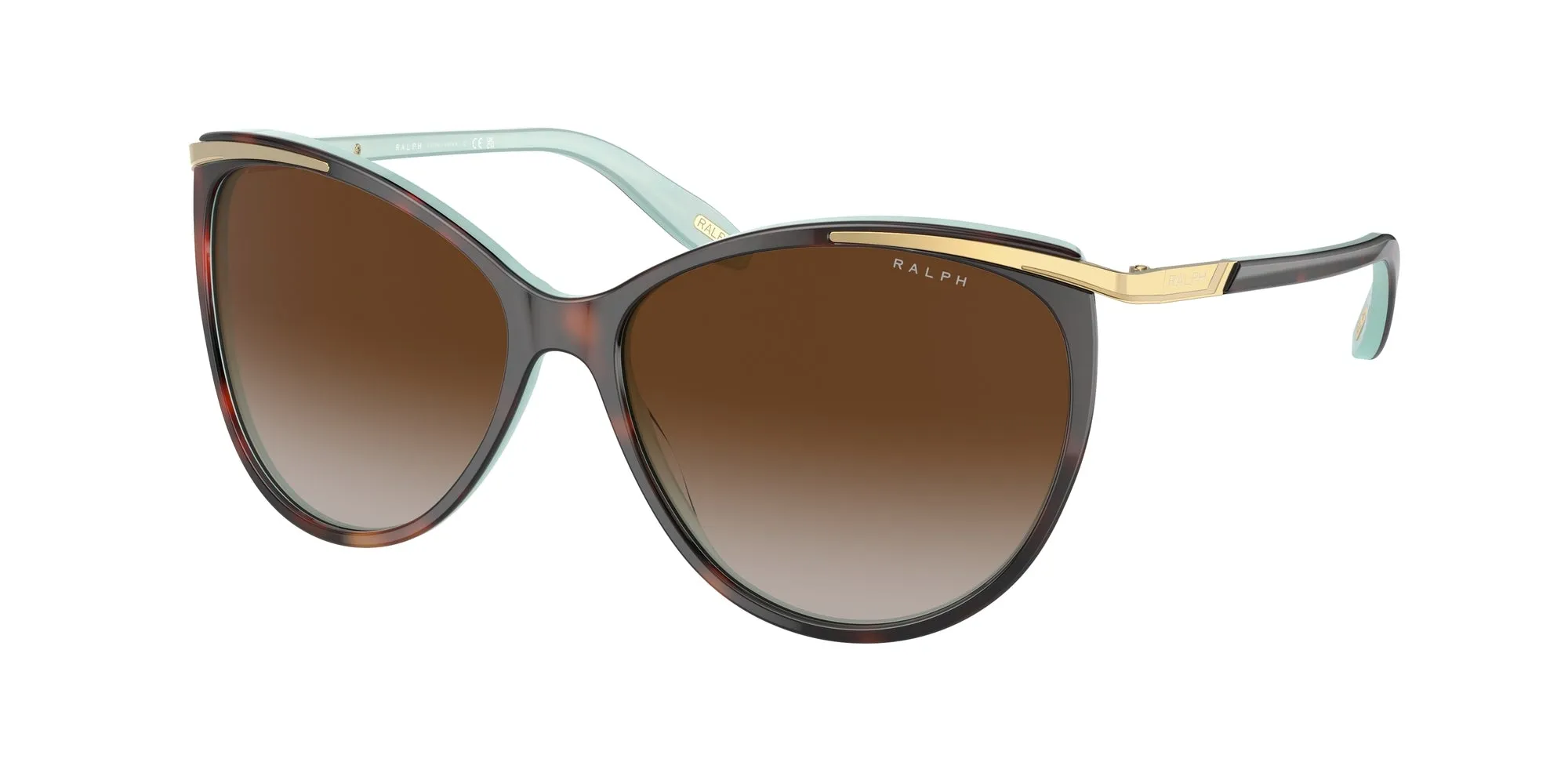 Ralph Lauren RA5150 RA 5150 601/3B Occhiali da sole Acetato Marrone Marrone Cat Eye Normale Sfumato - immagine 1