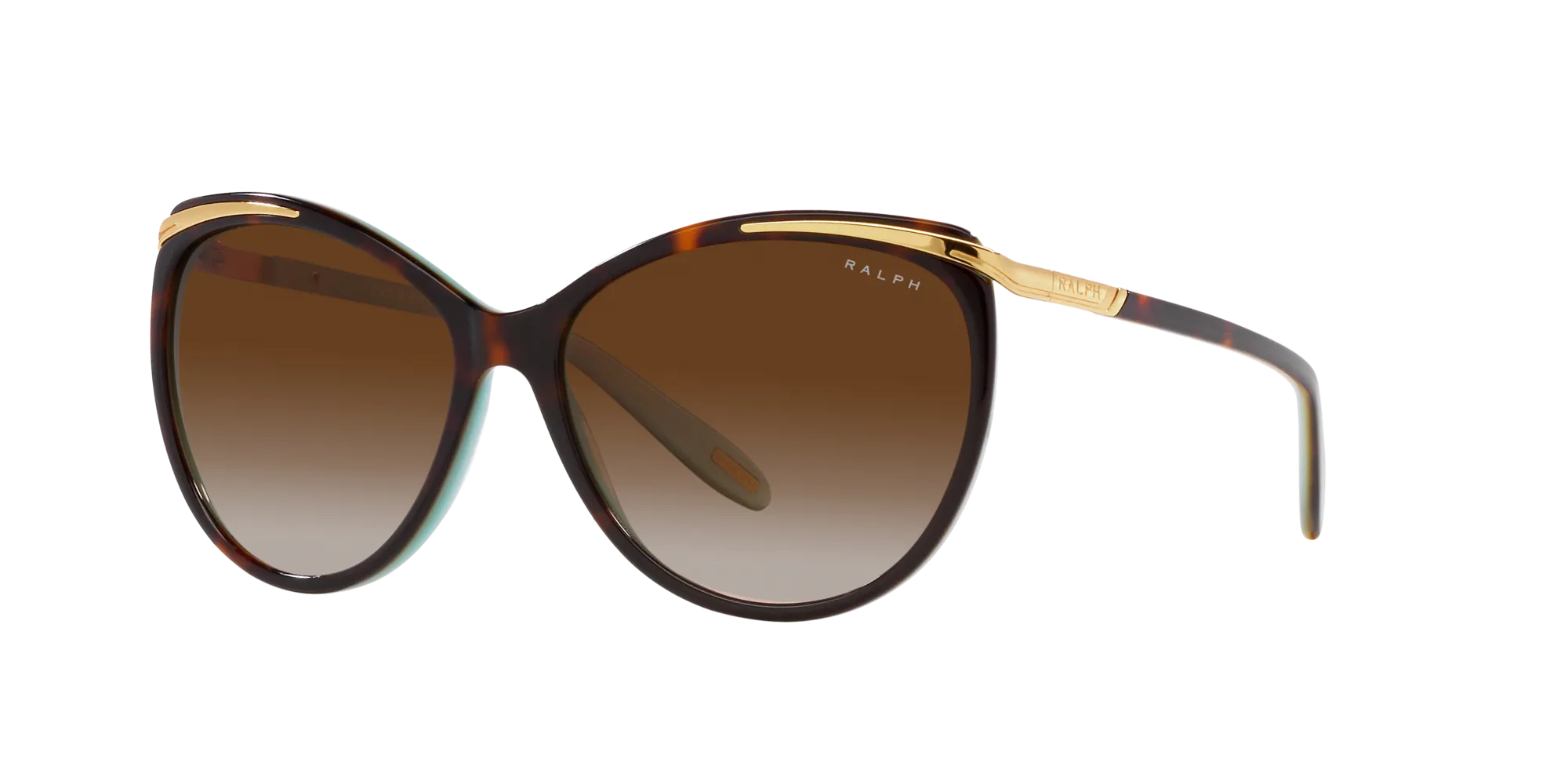 Ralph Lauren RA5150 RA 5150 601/3B Occhiali da sole Acetato Marrone Marrone Cat Eye Normale Sfumato - immagine 3