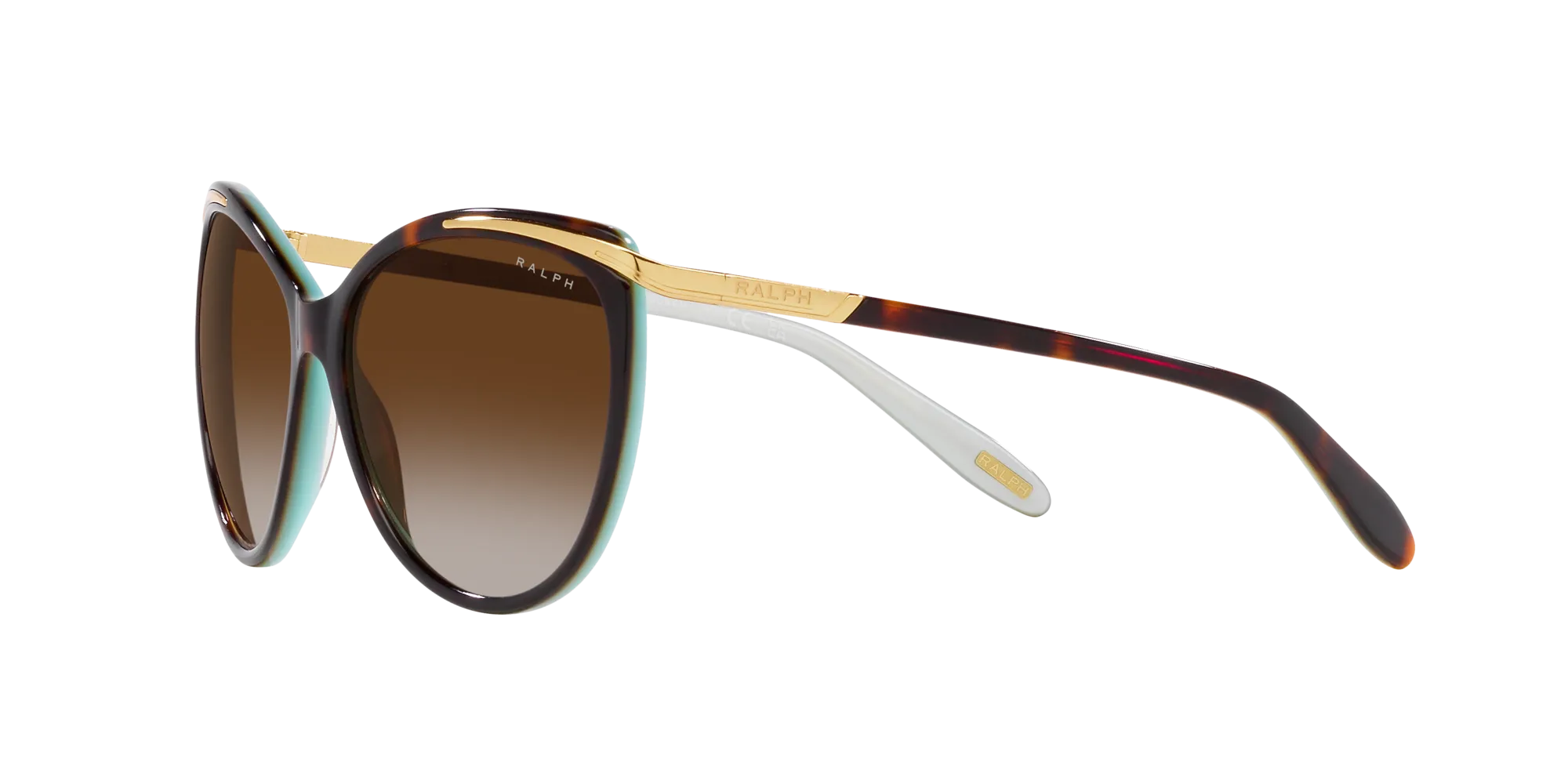 Ralph Lauren RA5150 RA 5150 601/3B Occhiali da sole Acetato Marrone Marrone Cat Eye Normale Sfumato - immagine 4