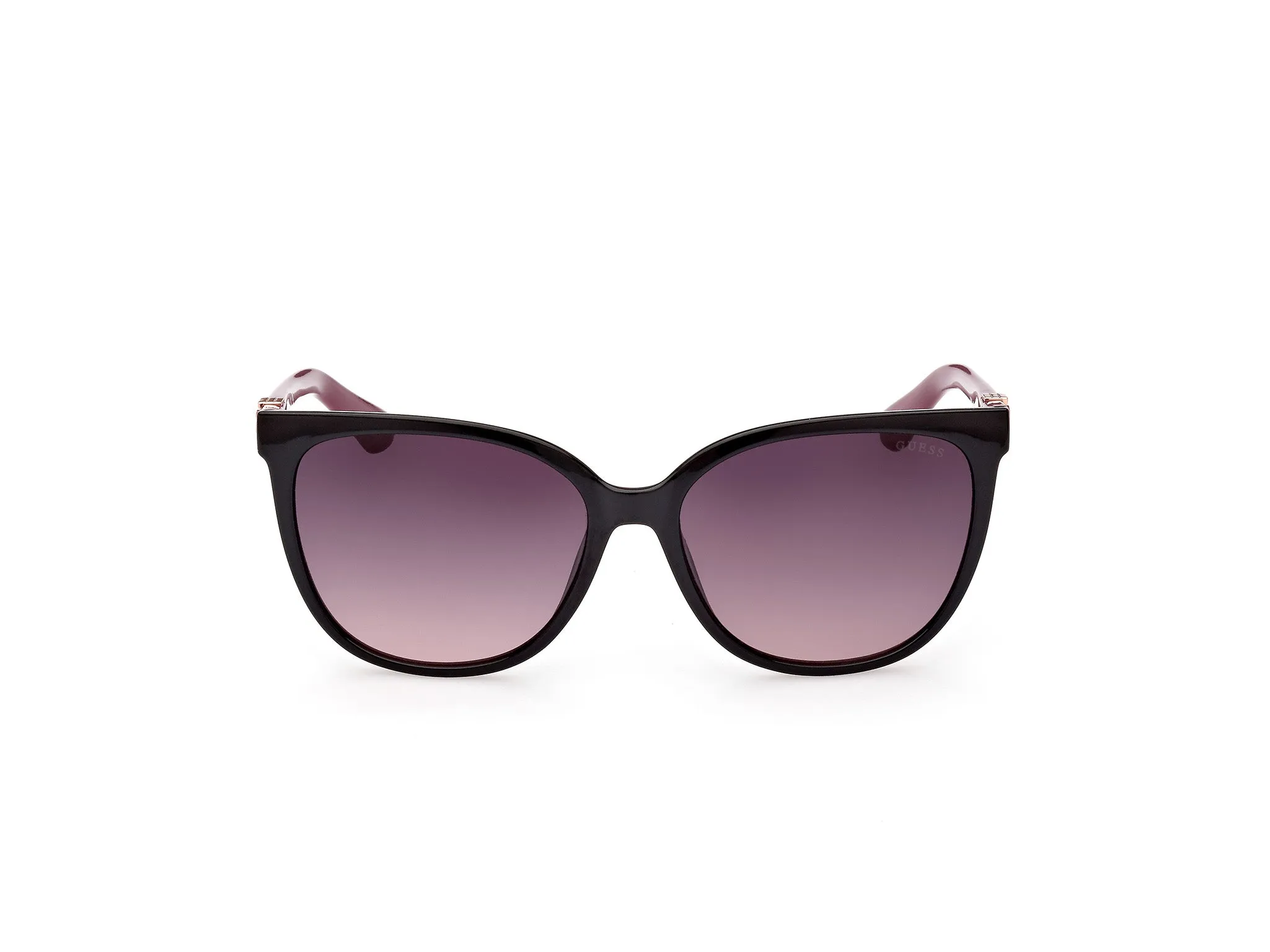 Guess GU7864 05B Occhiali da sole Iniettato Nero Grigio Rotonda Normale Sfumato - immagine 2