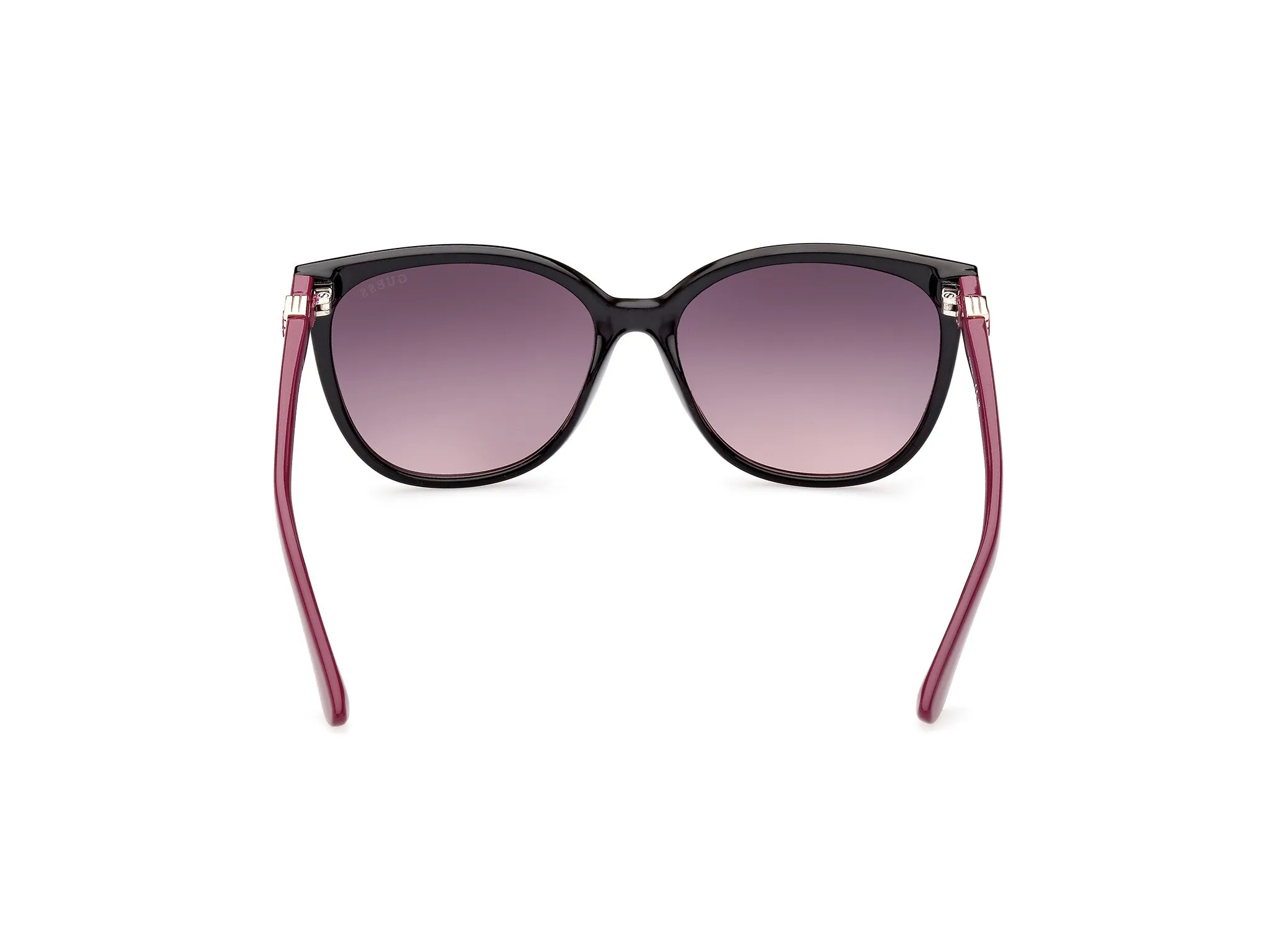 Guess GU7864 05B Occhiali da sole Iniettato Nero Grigio Rotonda Normale Sfumato - immagine 4