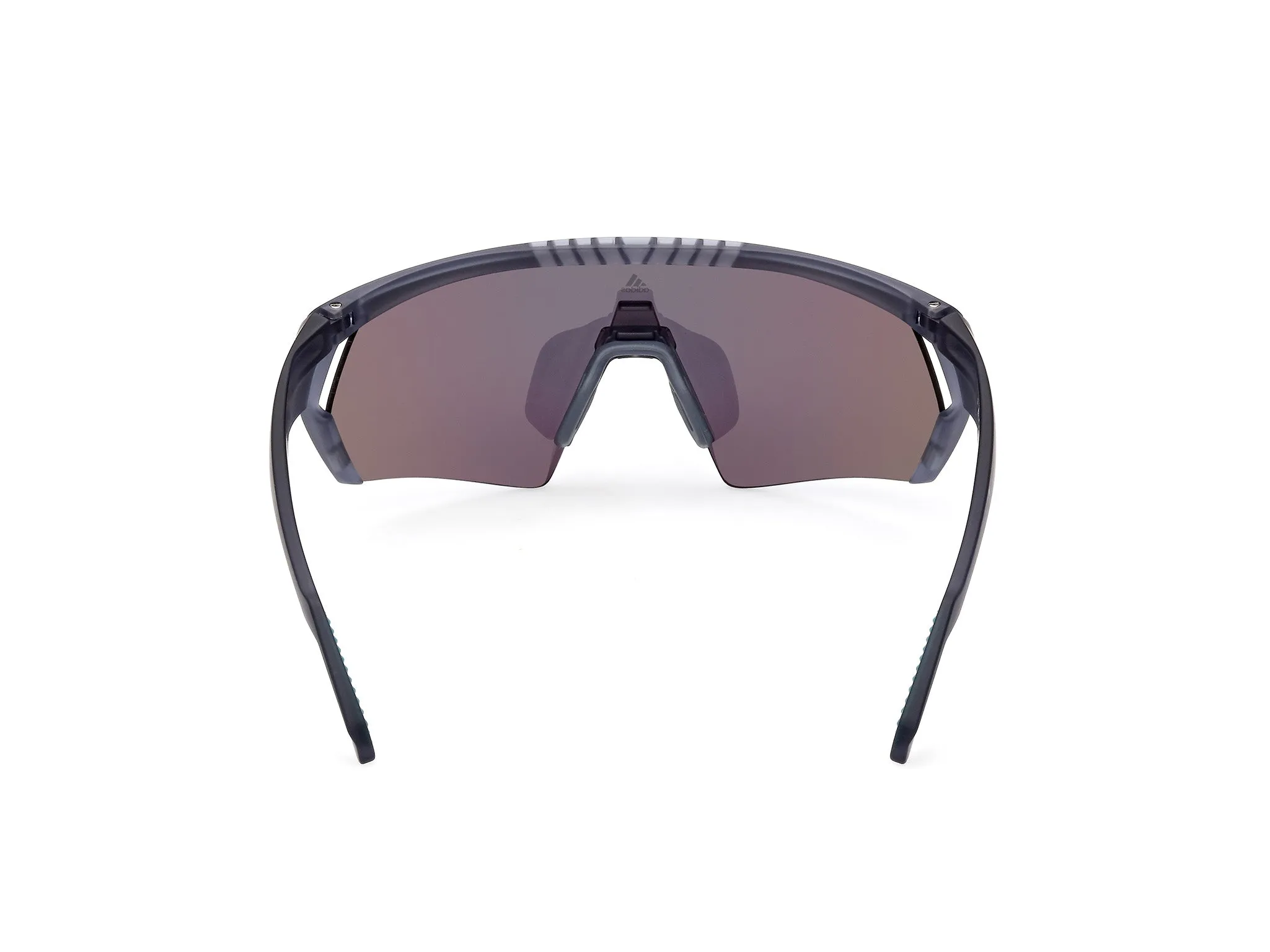 Adidas Sport SP0063 20Q Occhiali da sole Iniettato Grigio opaco Verde Maschera Normale Specchiato - immagine 4