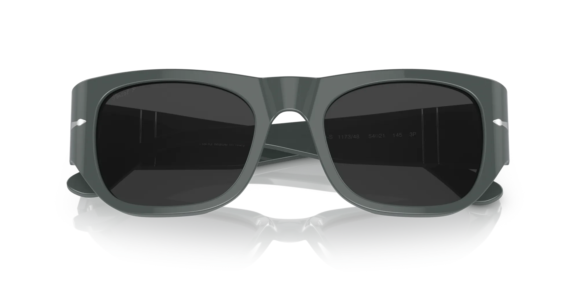 Persol PO3308S 117348 Occhiali da sole Acetato Grigio Grigio Squadrata Polarizzata - immagine 2