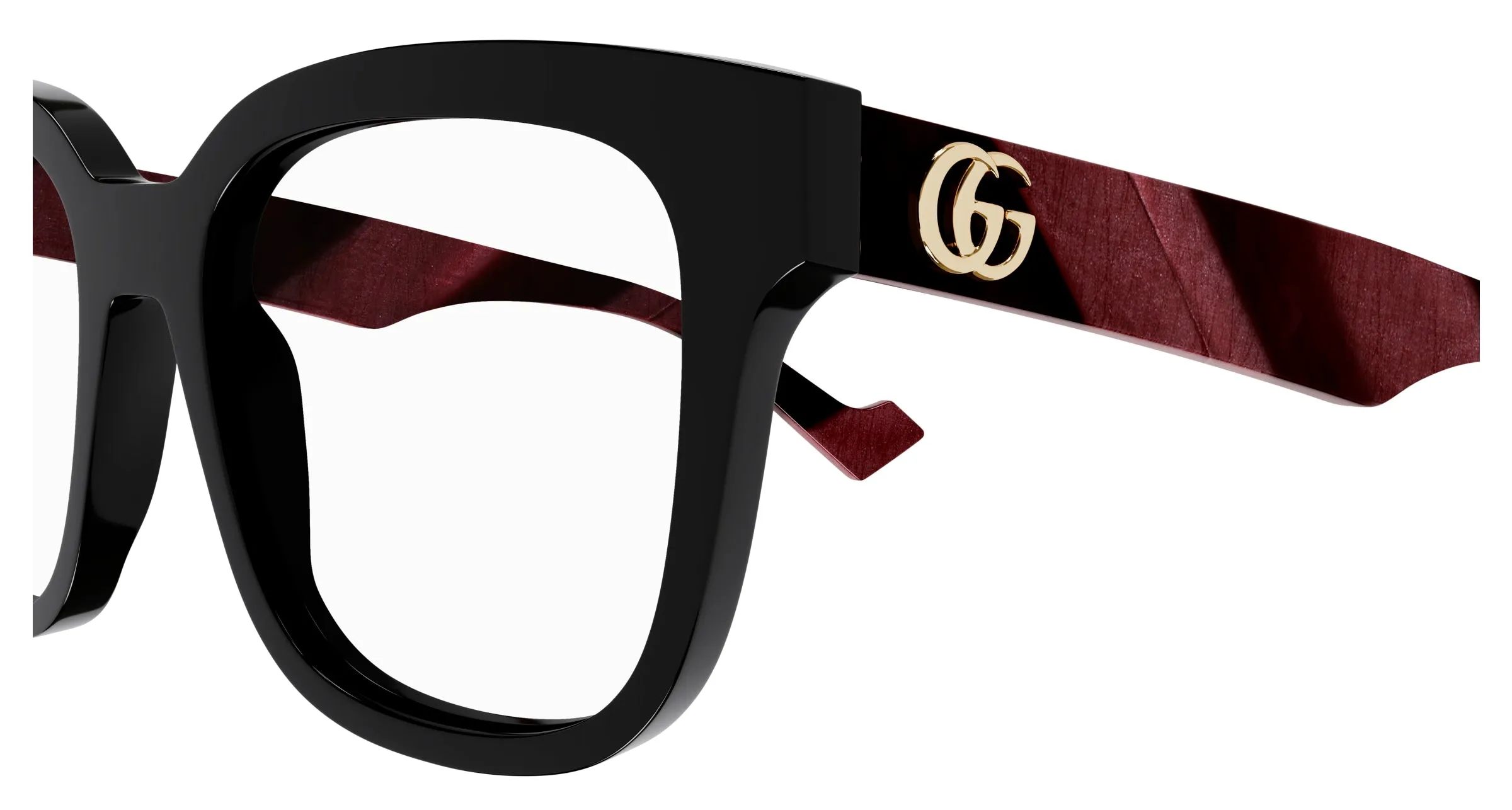 Gucci GG0958O 008 Montature da vista Acetato Nero Squadrata - immagine 3