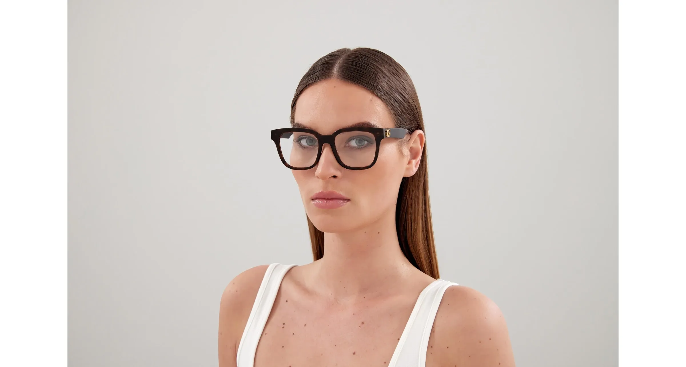 Gucci GG0958O 007 Montature da vista Acetato Havana Squadrata - immagine 4