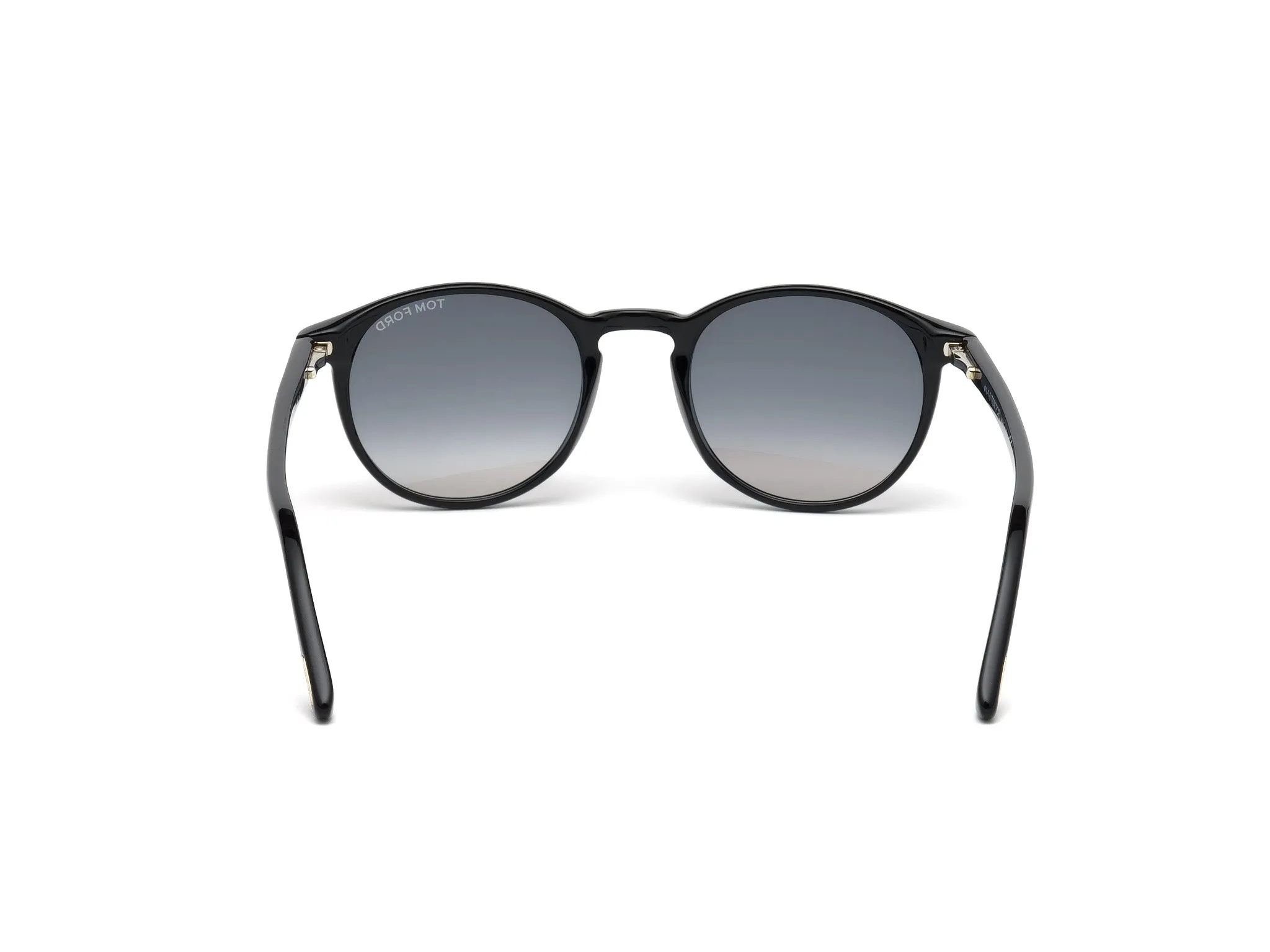 TOM FORD FT0539 ANDREA-02 01B Occhiali da sole Acetato Nero Grigio Rotonda Normale Sfumato - immagine 4