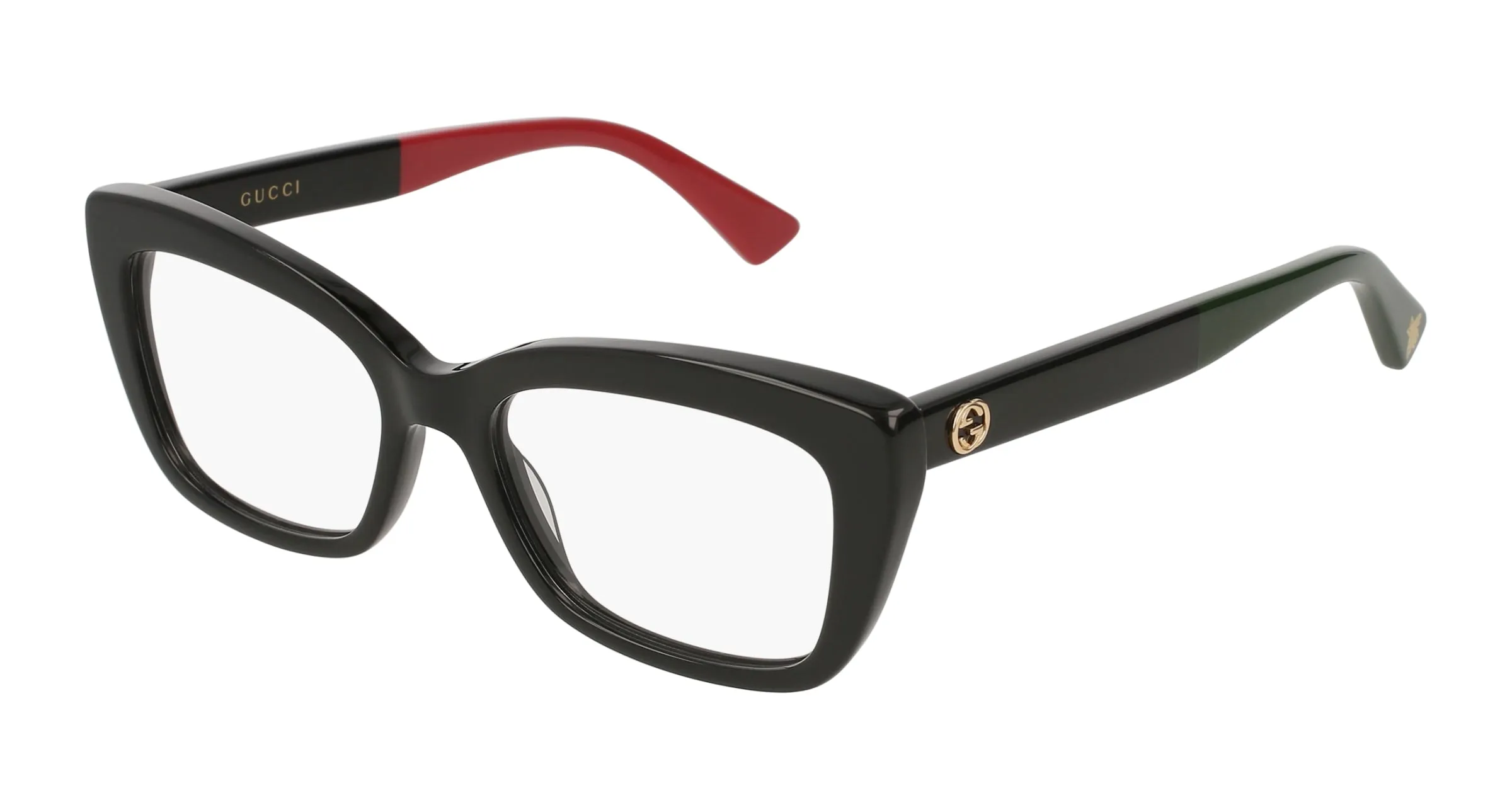 Gucci GG0165ON 003 Montature da vista Acetato Nero Cat Eye - immagine 1