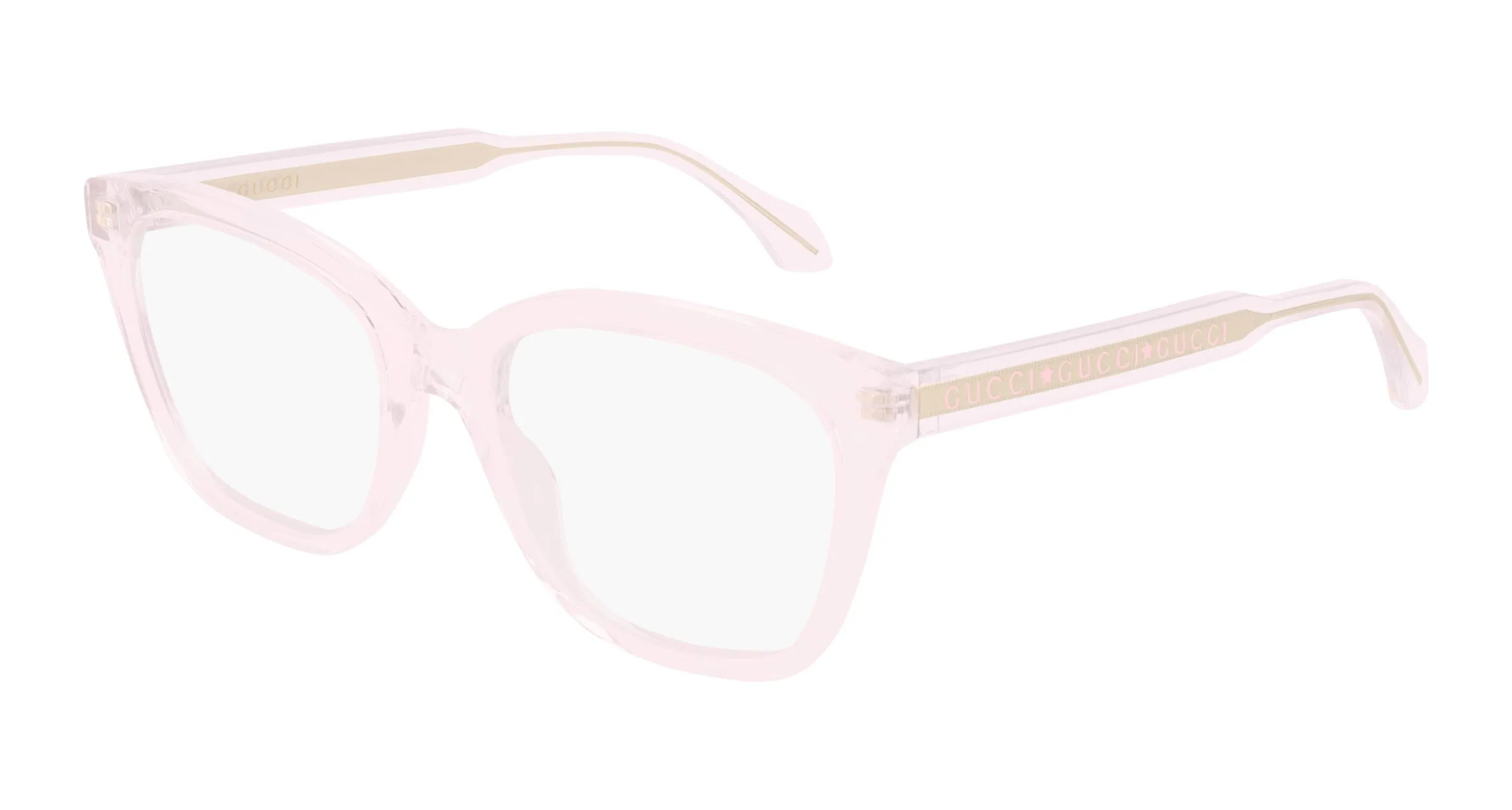 Gucci GG0566ON 004 Montature da vista Acetato Trasparente rosa Cat Eye - immagine 1