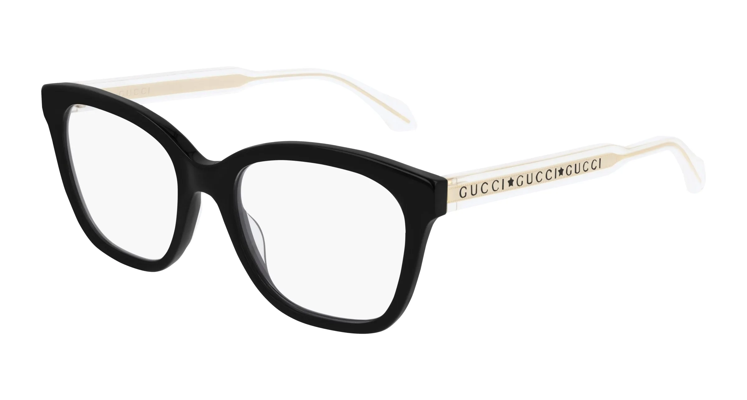 Gucci GG0566ON 001 Montature da vista Acetato Nero Cat Eye - immagine 1