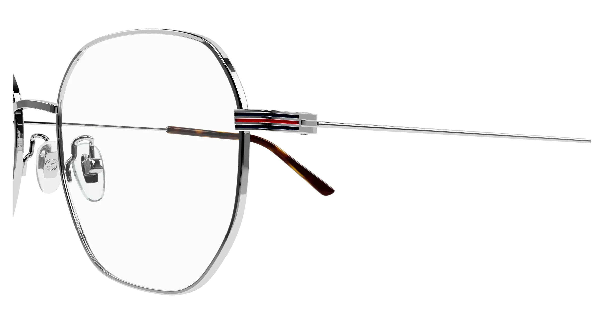 Gucci GG1125OA 003 Montature da vista Metallo Argento Geometrica - immagine 3