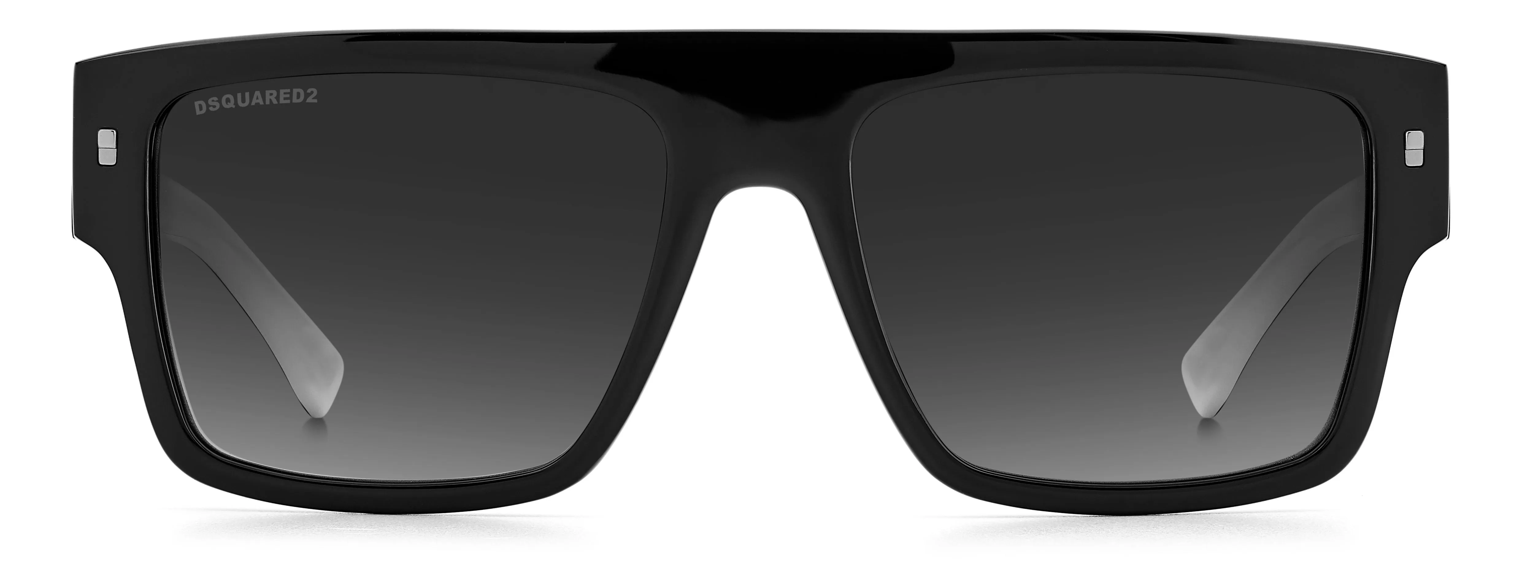 Dsquared2 ICON 0003/S 80S/9O Occhiali da sole Acetato Nero/bianco Grigio Squadrata Sfumato - immagine 2
