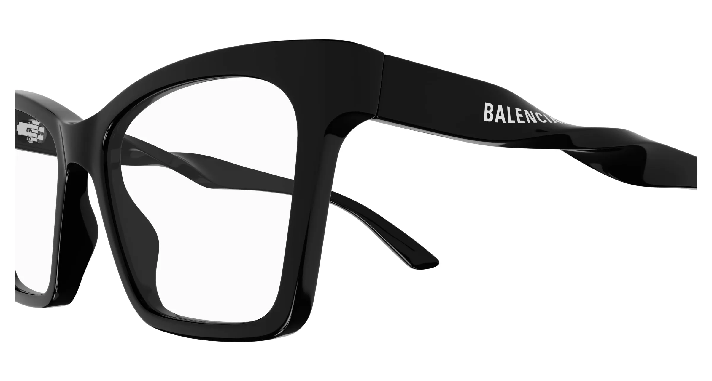 Balenciaga BB0210O 001 Montature da vista Acetato Nero Cat Eye - immagine 3