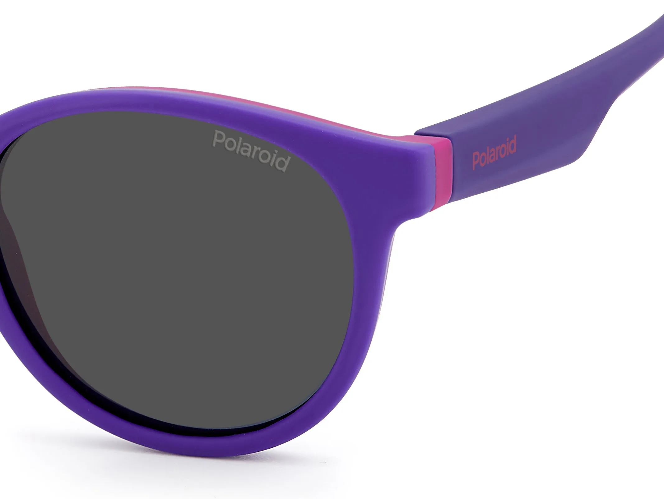 Polaroid PLD 8048/S 848/M9 Occhiali da sole bambino Plastica Lilla Grigio Rotonda - immagine 4