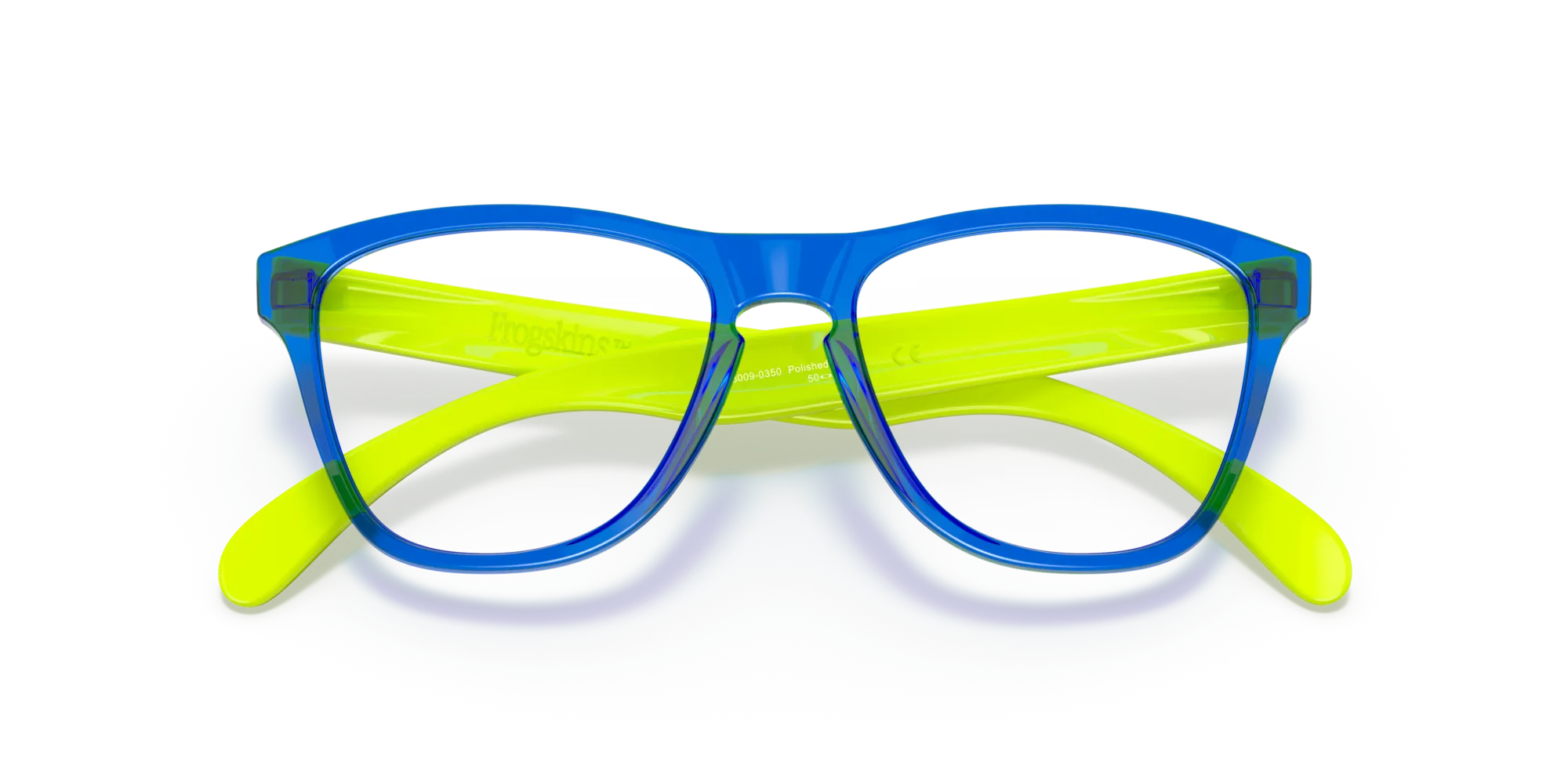 Oakley OY8009 Frogskins xs rx 800903 Montature da vista bambino O_Matter Blu Trasparente Rotonda Normale - immagine 2