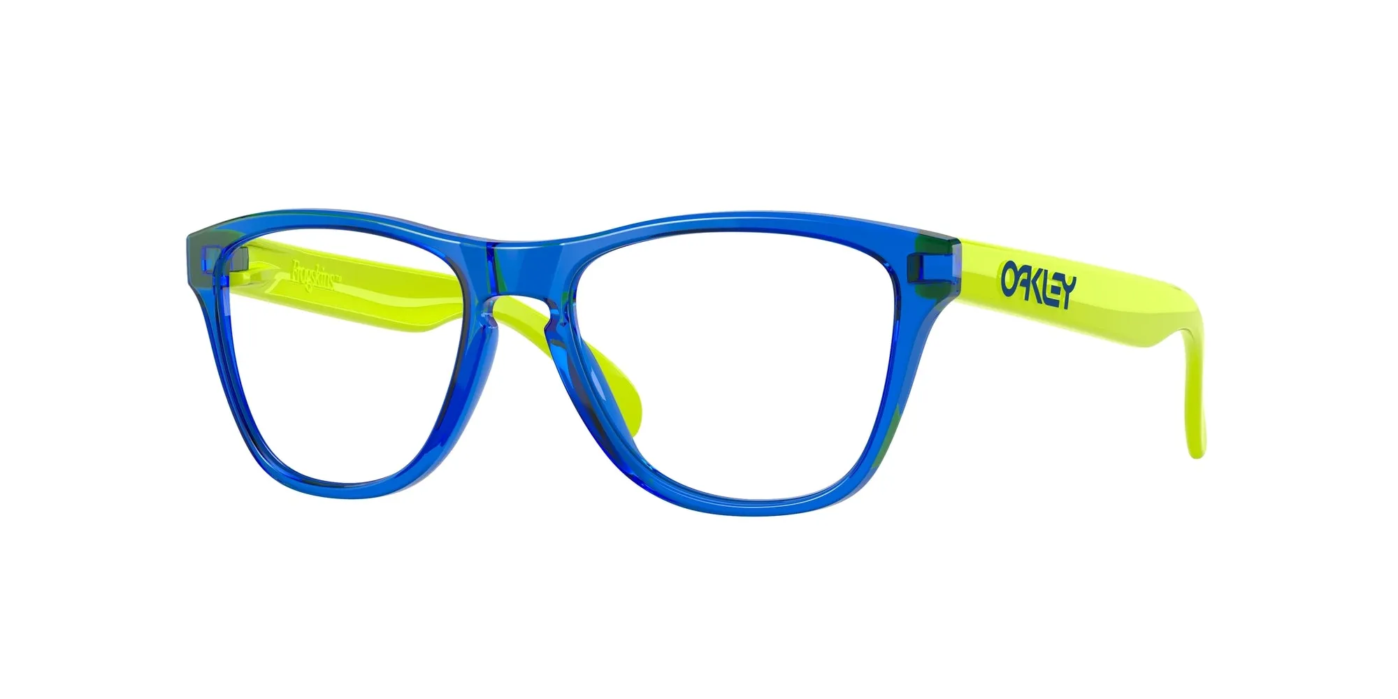 Oakley OY8009 Frogskins xs rx 800903 Montature da vista bambino Plastica Blu Rotonda - immagine 1
