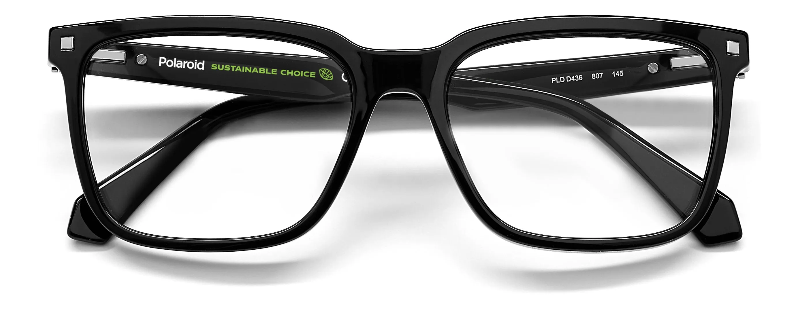 Polaroid PLD D436 807 Montature da vista Plastica Nero Squadrata - immagine 3