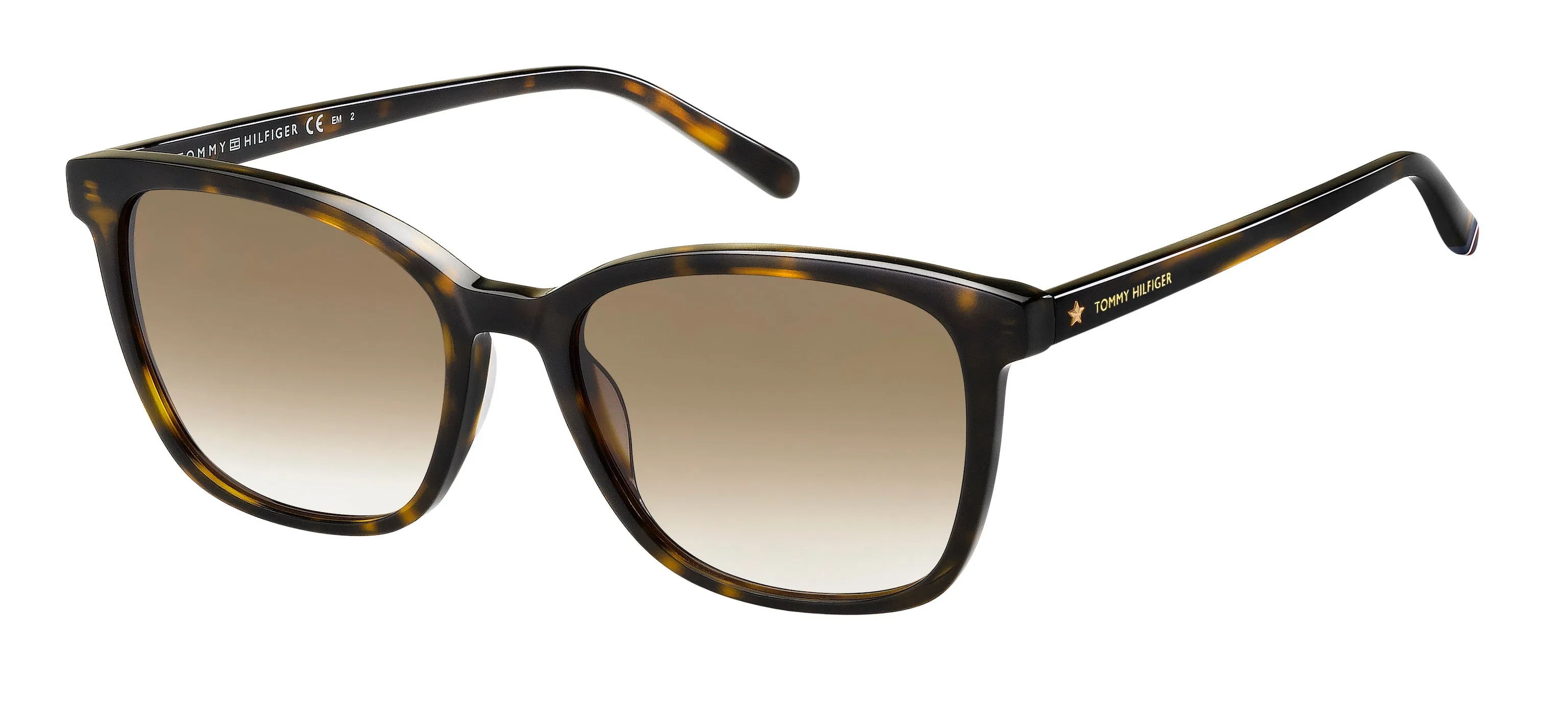 Tommy Hilfiger TH 1723/S 086/HA Occhiali da sole Acetato Havana Marrone Squadrata Sfumato - immagine 1