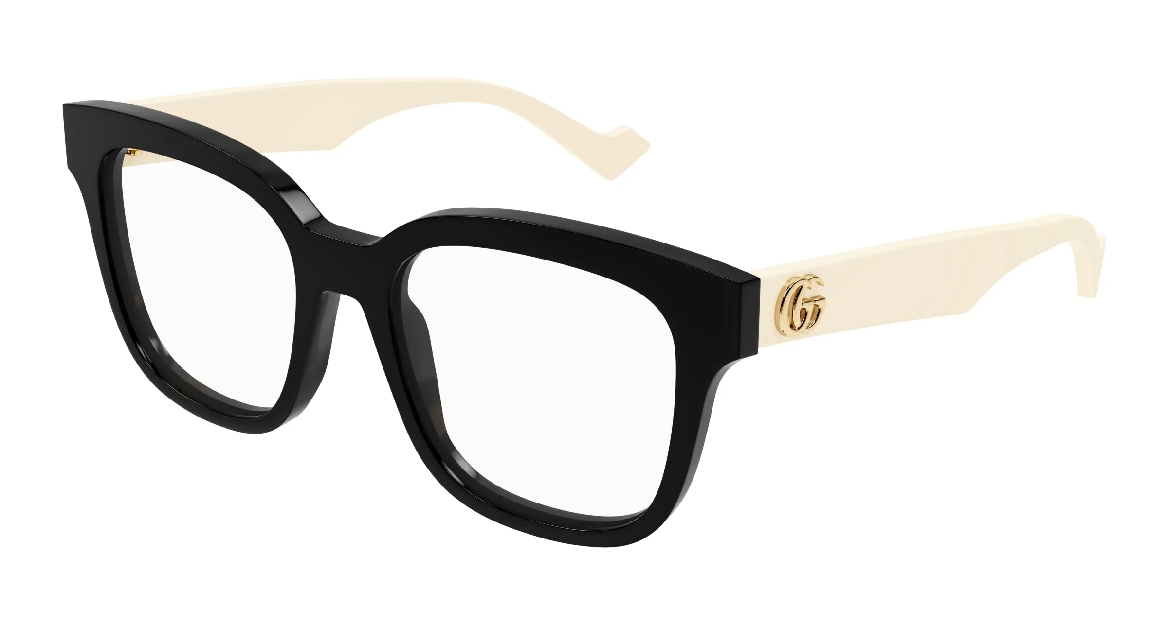 Gucci GG0958O 005 Montature da vista Acetato Nero Trasparente Squadrata - immagine 1
