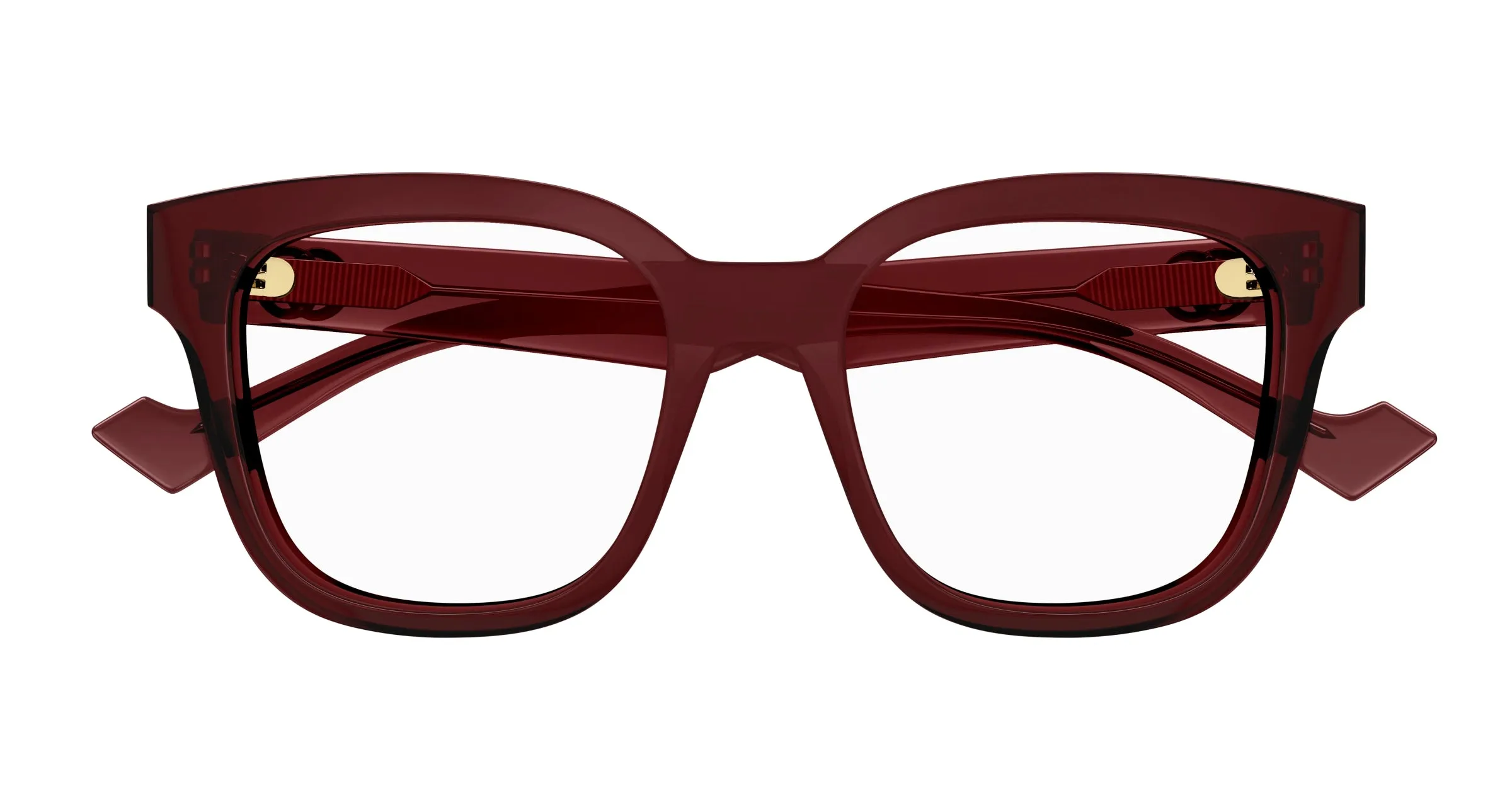 Gucci GG0958O 006 Montature da vista Acetato Bordeaux Trasparente Squadrata - immagine 2