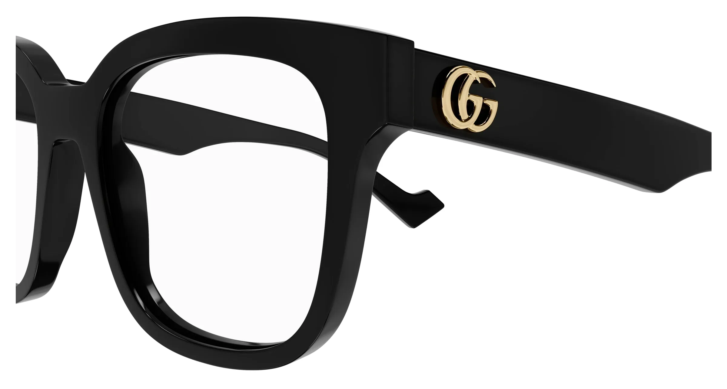 Gucci GG0958O 004 Montature da vista Acetato Nero Trasparente Squadrata - immagine 3
