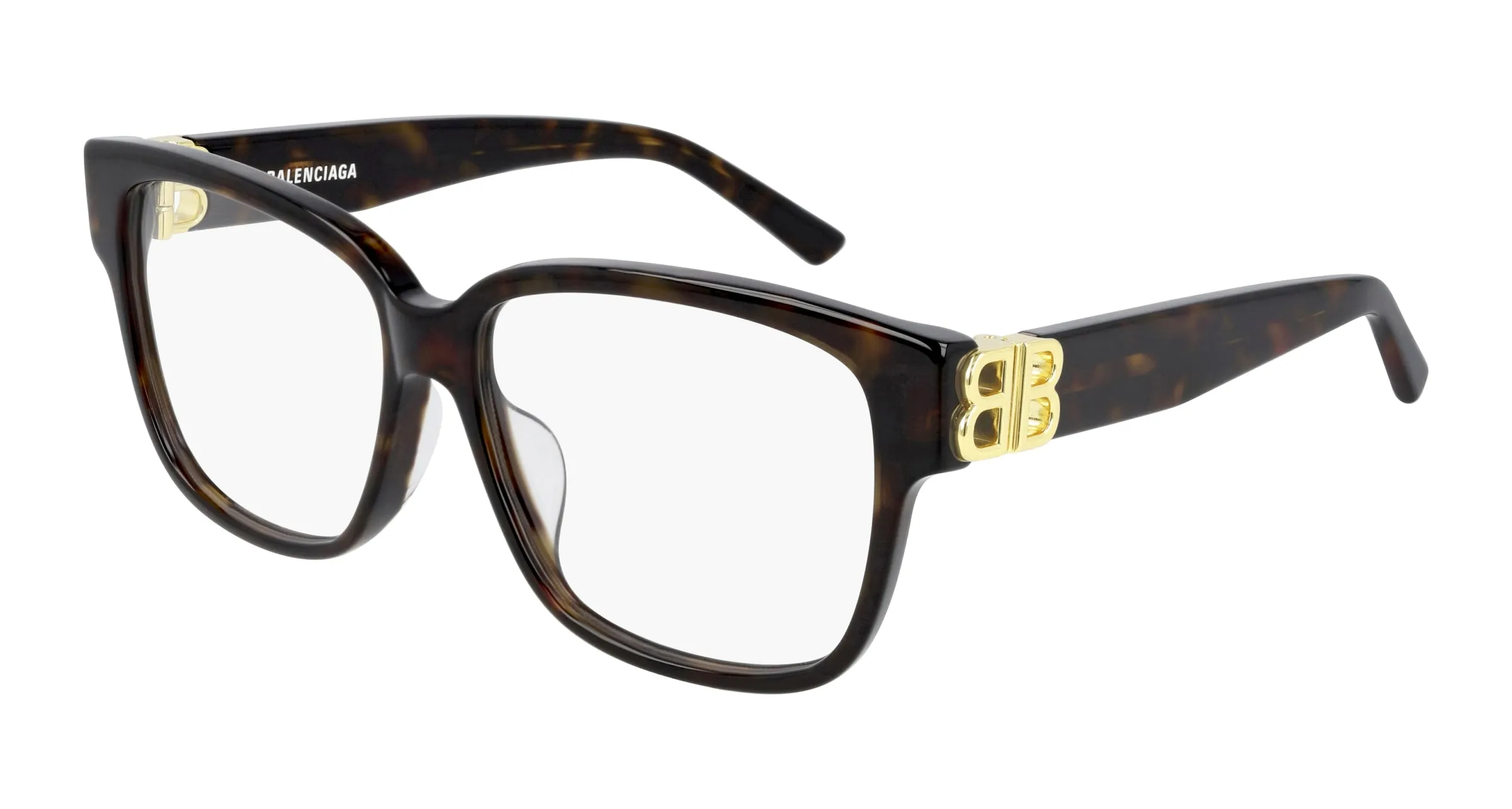 Balenciaga BB0104O 002 Montature da vista Acetato Havana Trasparente Squadrata - immagine 1