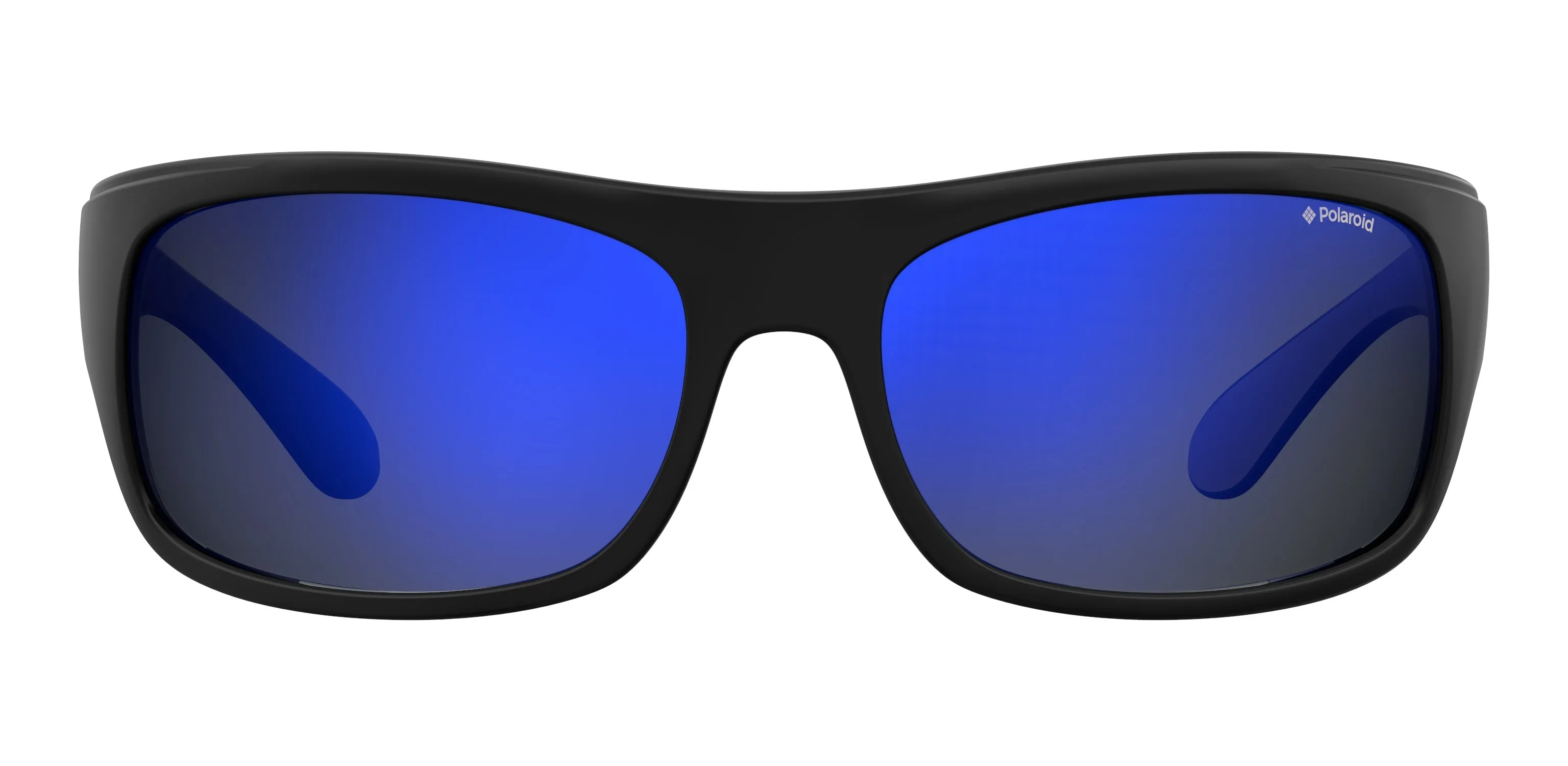 Polaroid 07886 003/5X Occhiali da sole Plastica Nero Blu Squadrata Specchiato - immagine 2