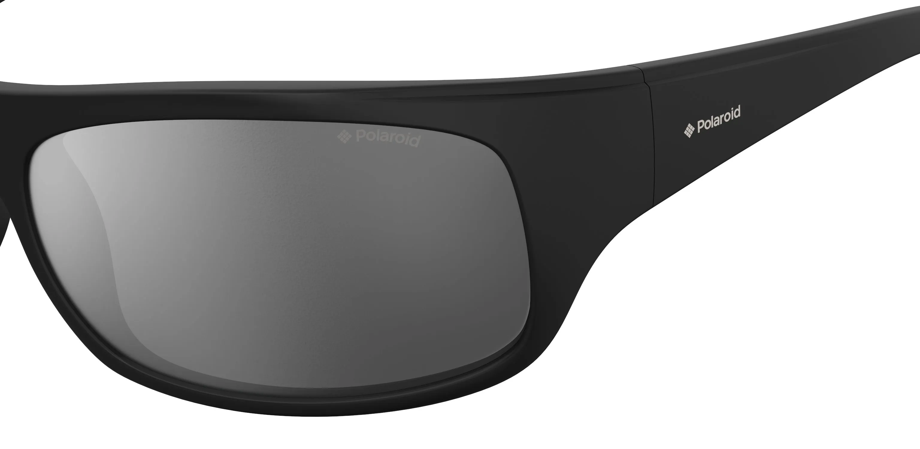 Polaroid 07886 003/EX Occhiali da sole Plastica Nero Grigio Squadrata Specchiato - immagine 3