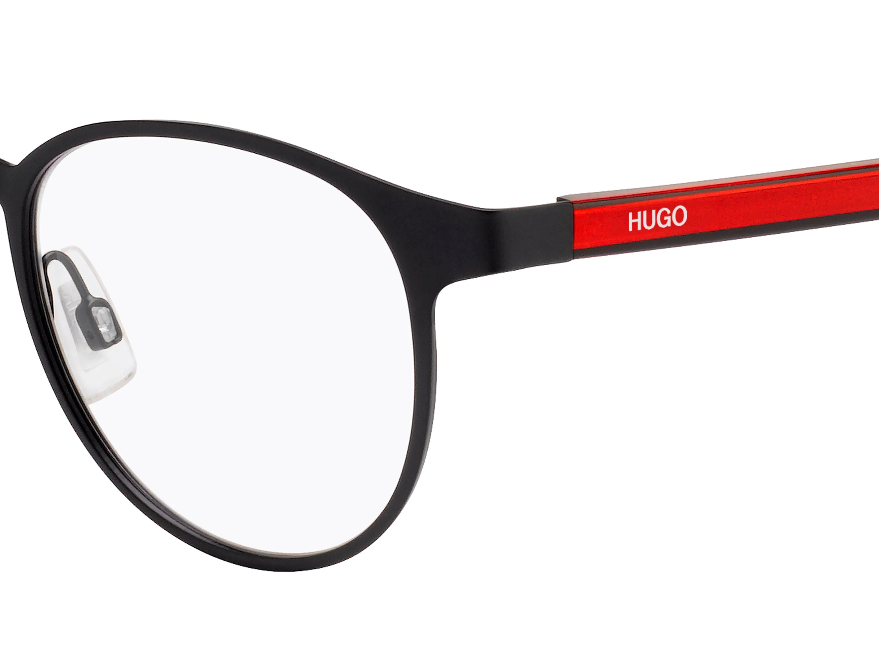 Hugo Boss HG 1030 BLX Montature da vista Acciaio Nero/Rosso Rotonda - immagine 3