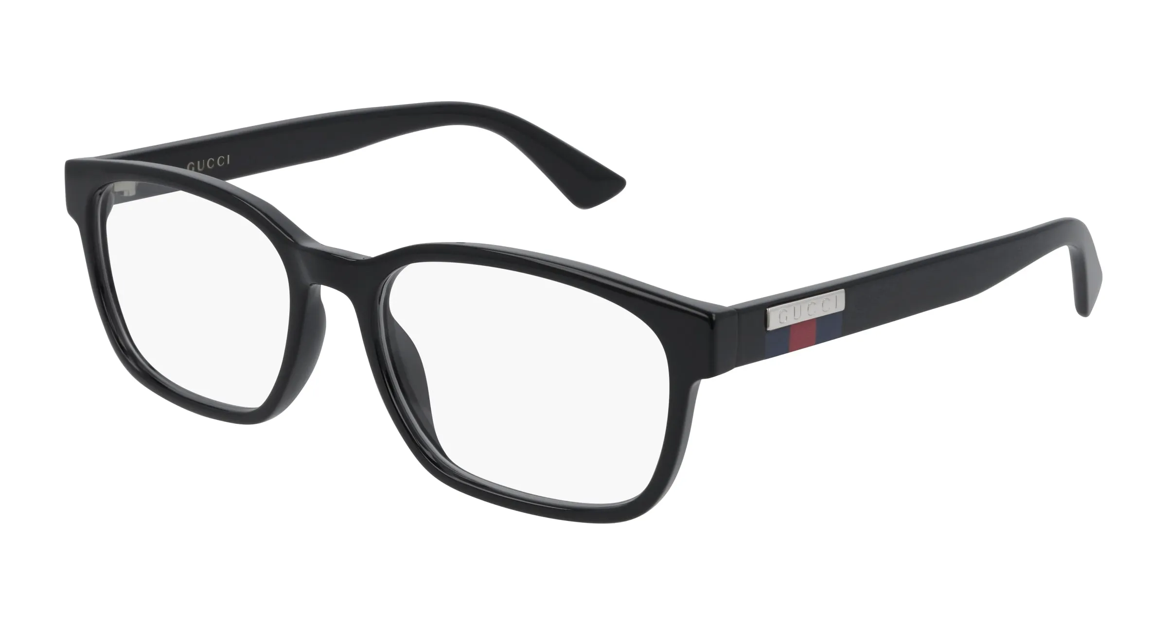 Gucci GG0749O 004 Montature da vista Iniettato Nero Trasparente Squadrata - immagine 1