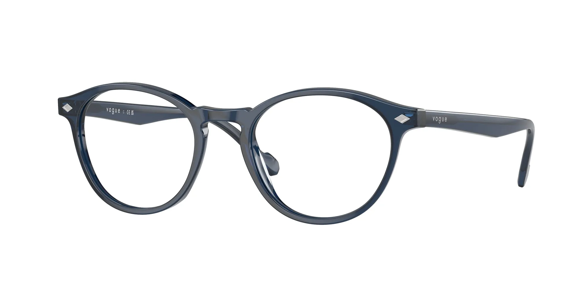 VOGUE EYEWEAR VO5326 2760 Montature da vista Acetato Blu Rotonda Normale - immagine 1