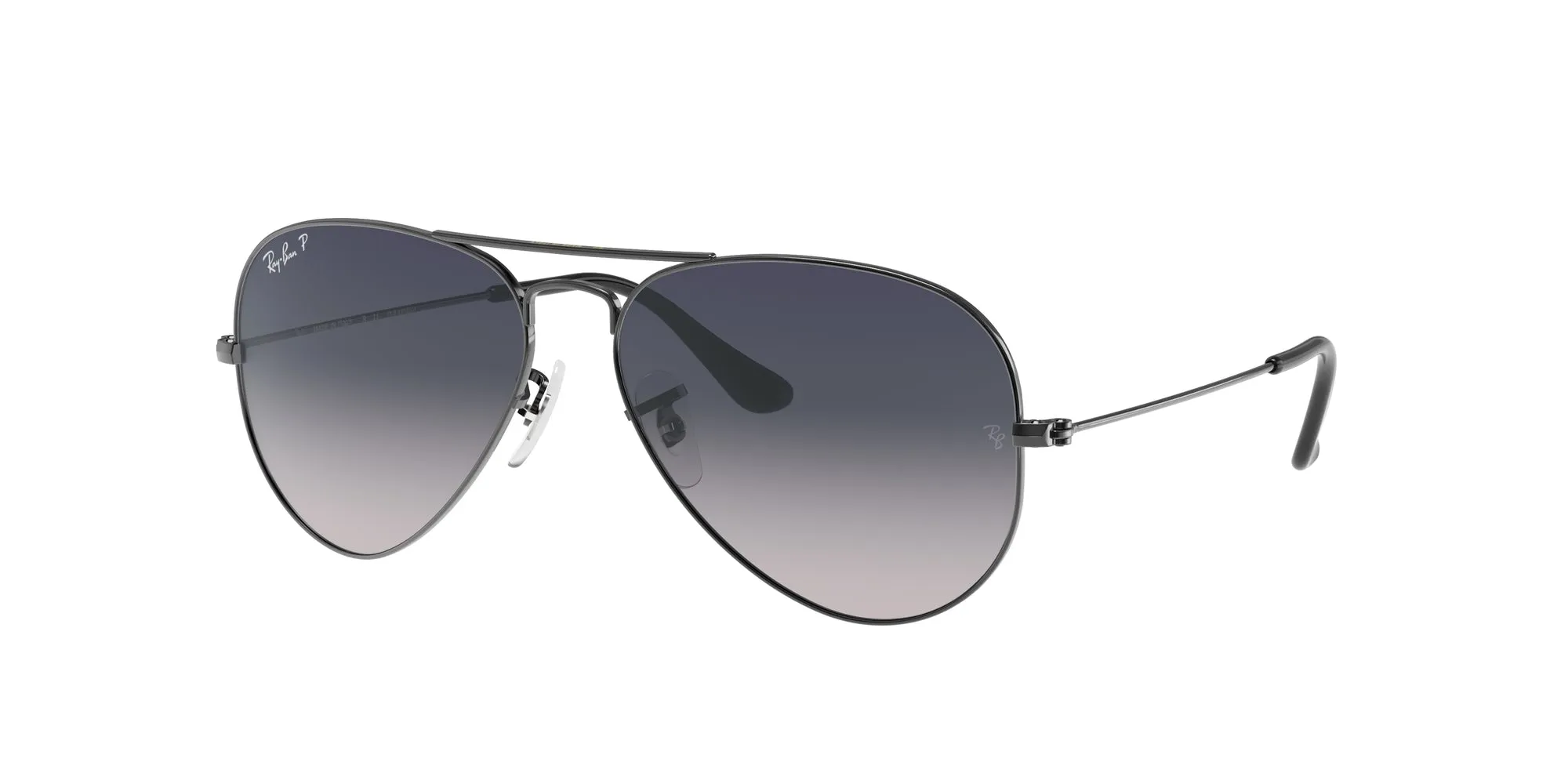 Ray - Ban RB3025 AVIATOR 004/78 Occhiali da sole Metallo Grigio Blu Pilot Polarizzata - immagine 1