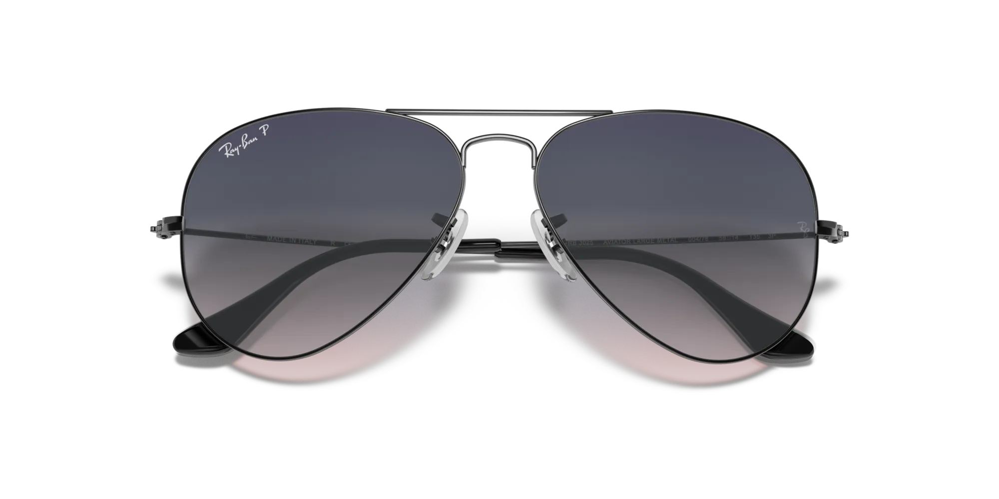 Ray - Ban RB3025 AVIATOR 004/78 Occhiali da sole Metallo Grigio Blu Pilot Polarizzata - immagine 2