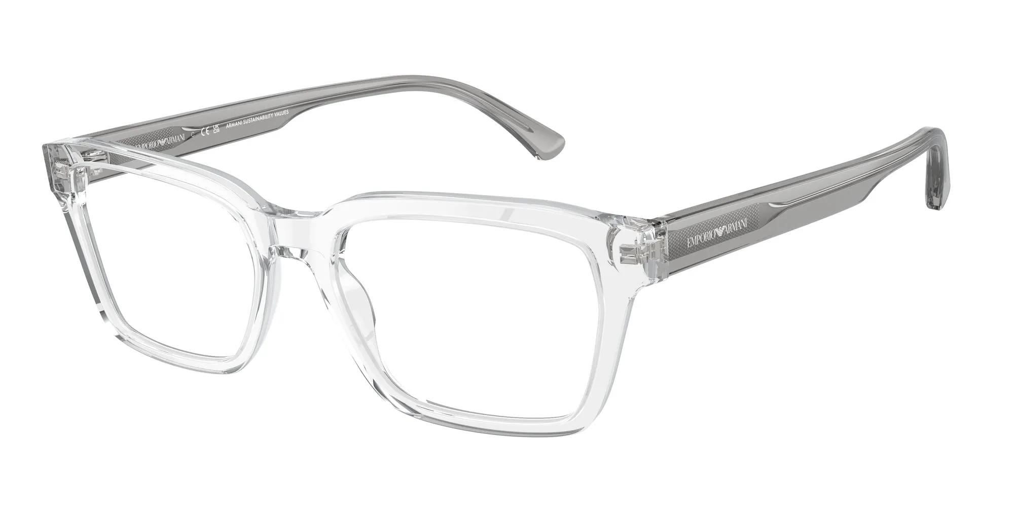 Emporio Armani EA3192 5883 Montature da vista Acetato Trasparente Trasparente Squadrata Normale - immagine 1