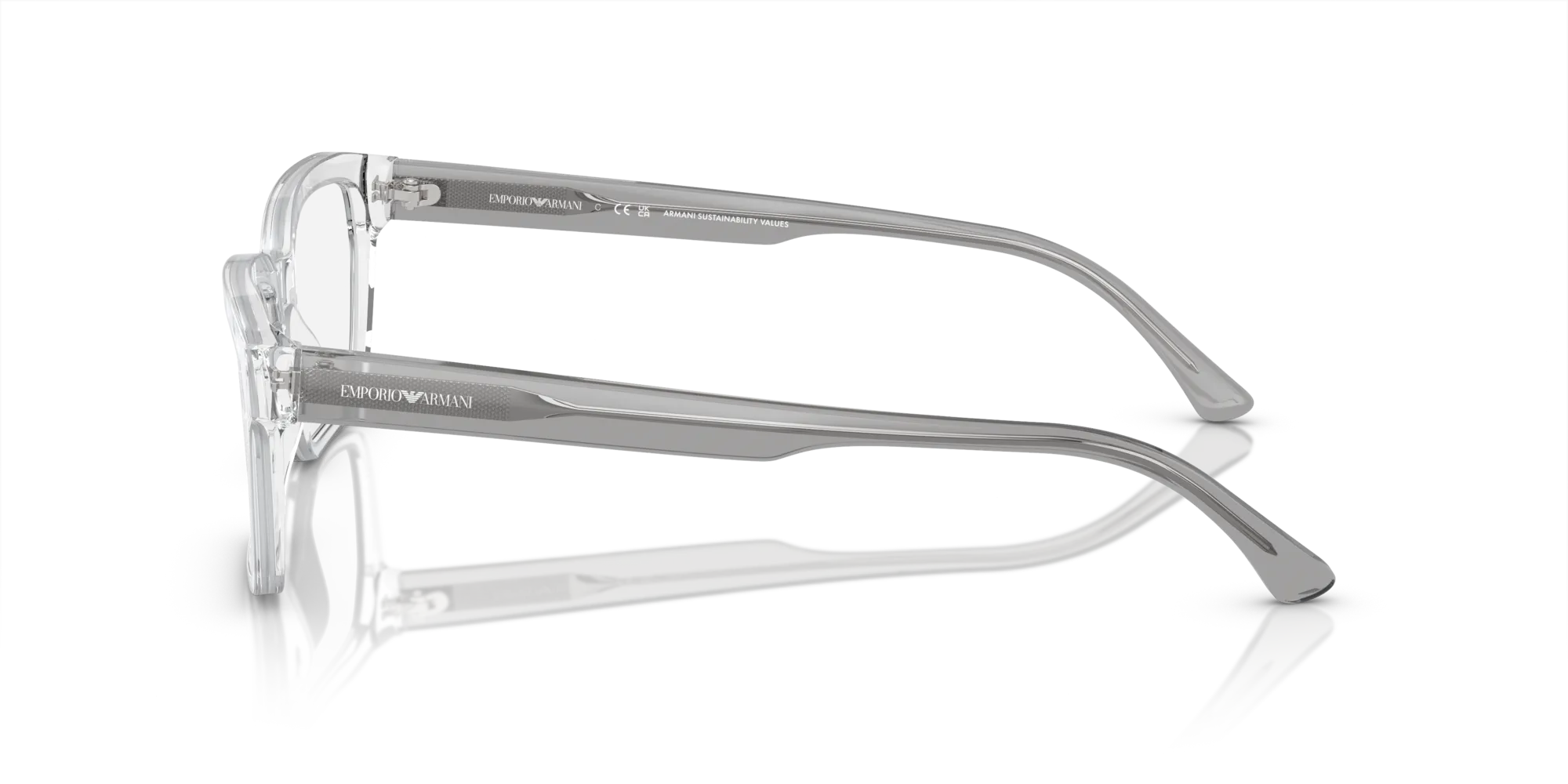 Emporio Armani EA3192 5883 Montature da vista Acetato Trasparente Trasparente Squadrata Normale - immagine 4
