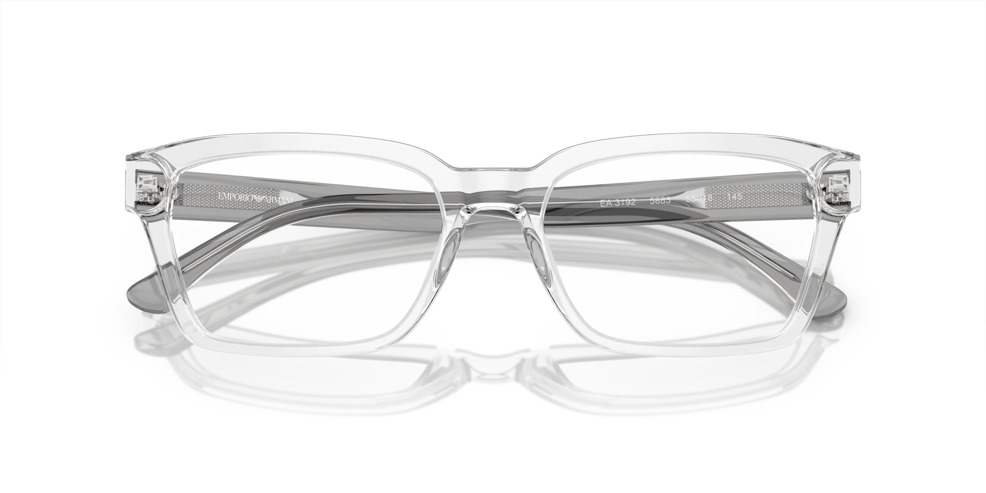 Emporio Armani EA3192 5883 Montature da vista Acetato Trasparente Squadrata Normale - immagine 2